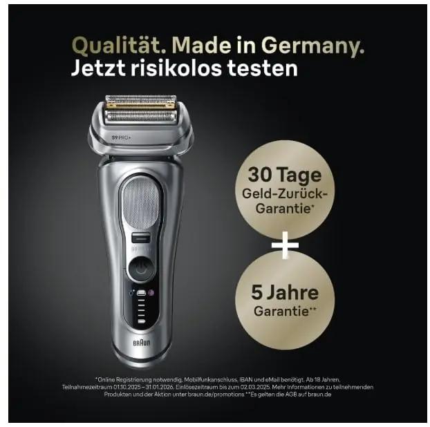 Braun Series 9 Pro+ — täpne ja nahasõbralik meestehabeme hooldus – detailne vaade