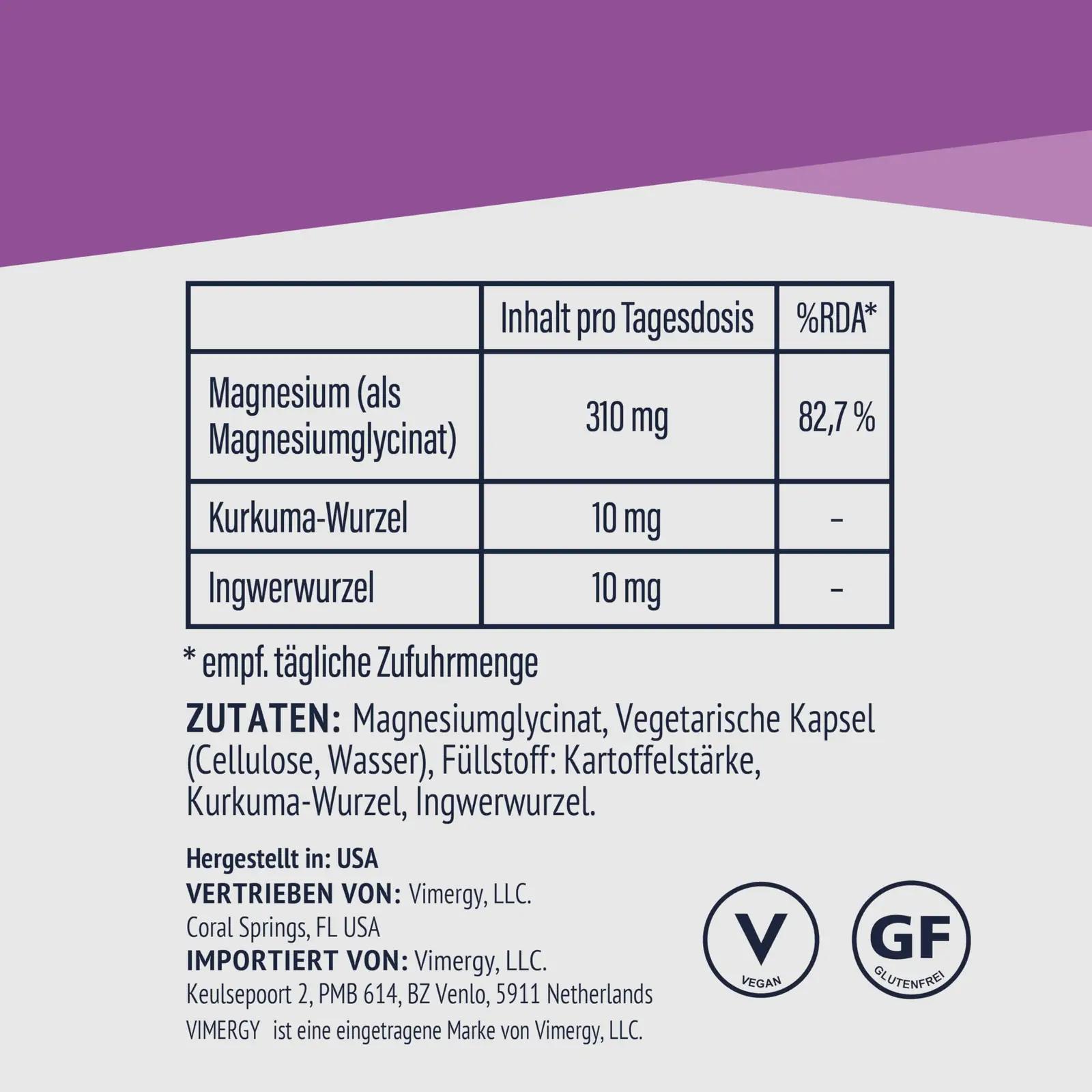 Vimergy puhastav magneesium Glycinat — tugevdab immuunsust ja – lisavaade