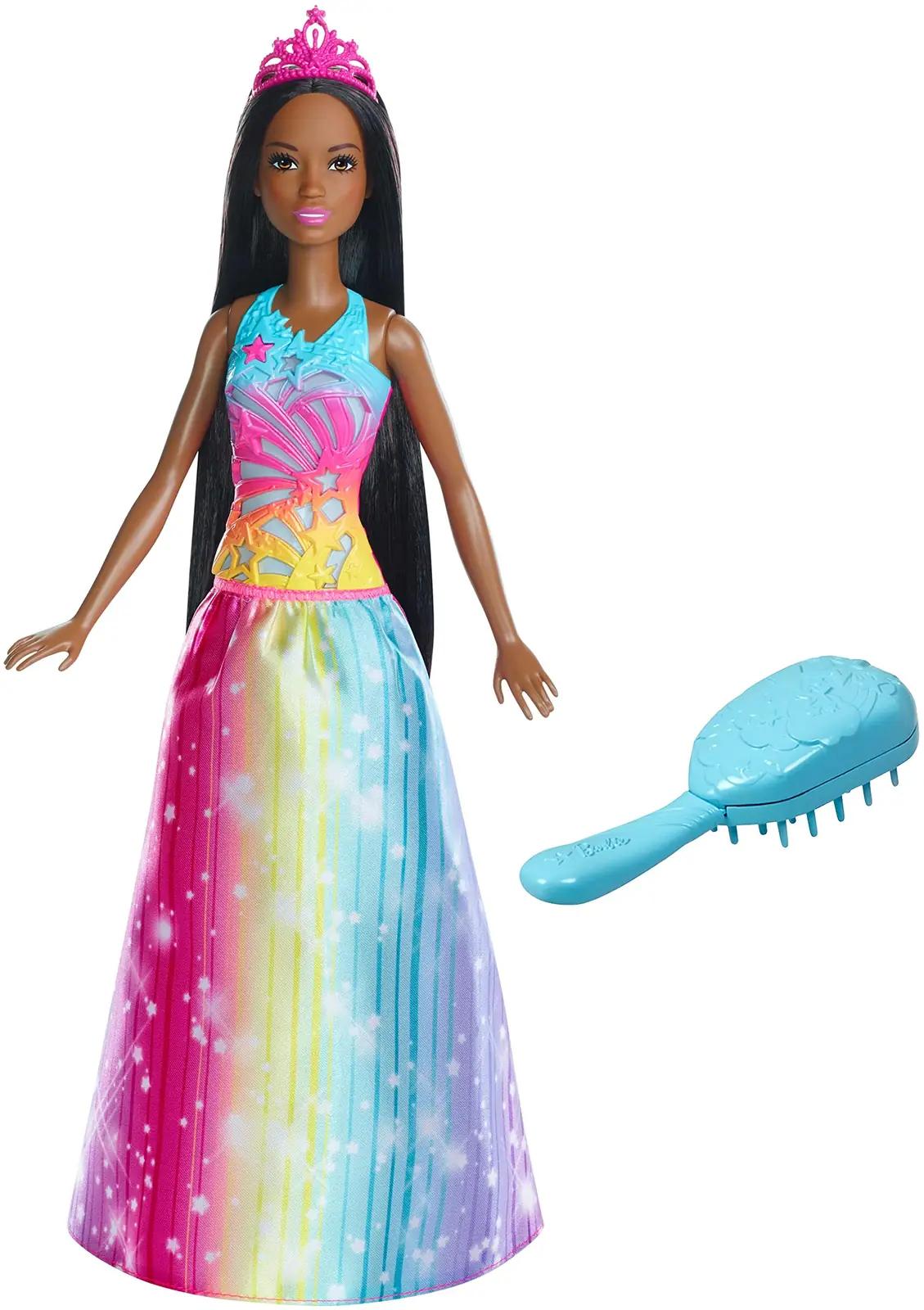 Barbie nukukomplekt – printsess juukseteemaline mänguasi, FRB13