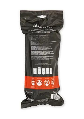 Brabantia vastupidavad prügikotid valge – 120 tk pakis – pakend ja tarvikud