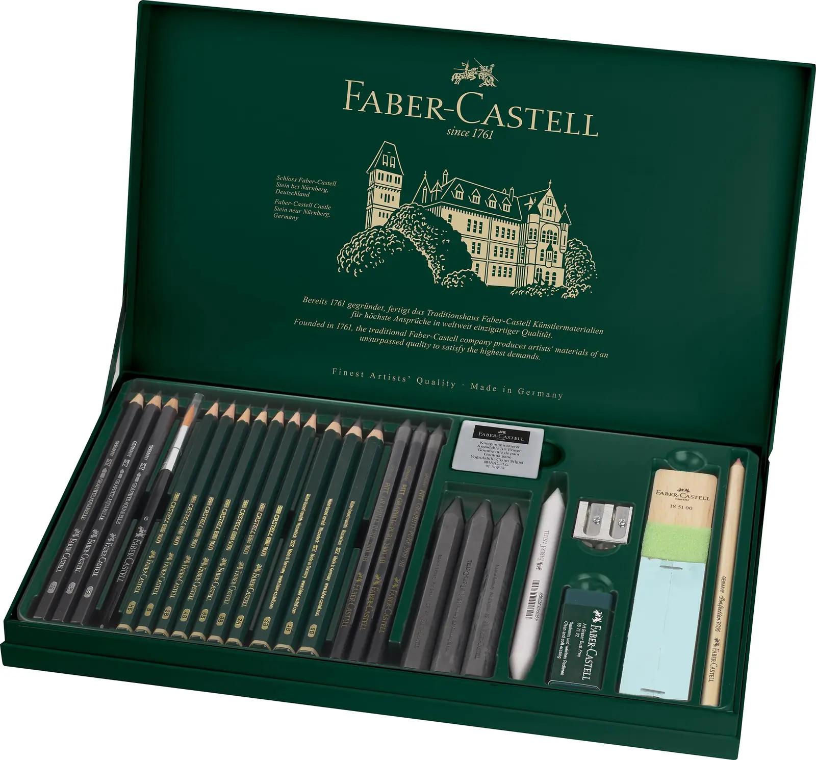 Faber-Castell Faber‑Castell grafiitpliiatsete komplekt – pakend ja tarvikud