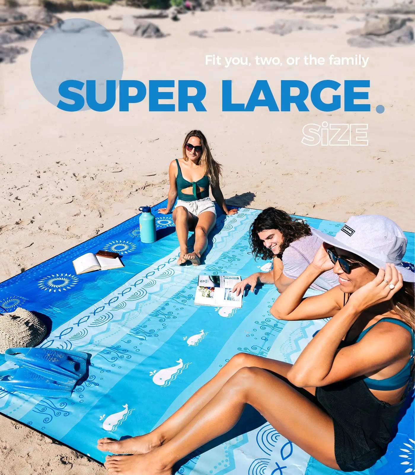 OCOOPA veekindel ja kerge piknikutekk – suur 300×280 cm – kasutusnäide