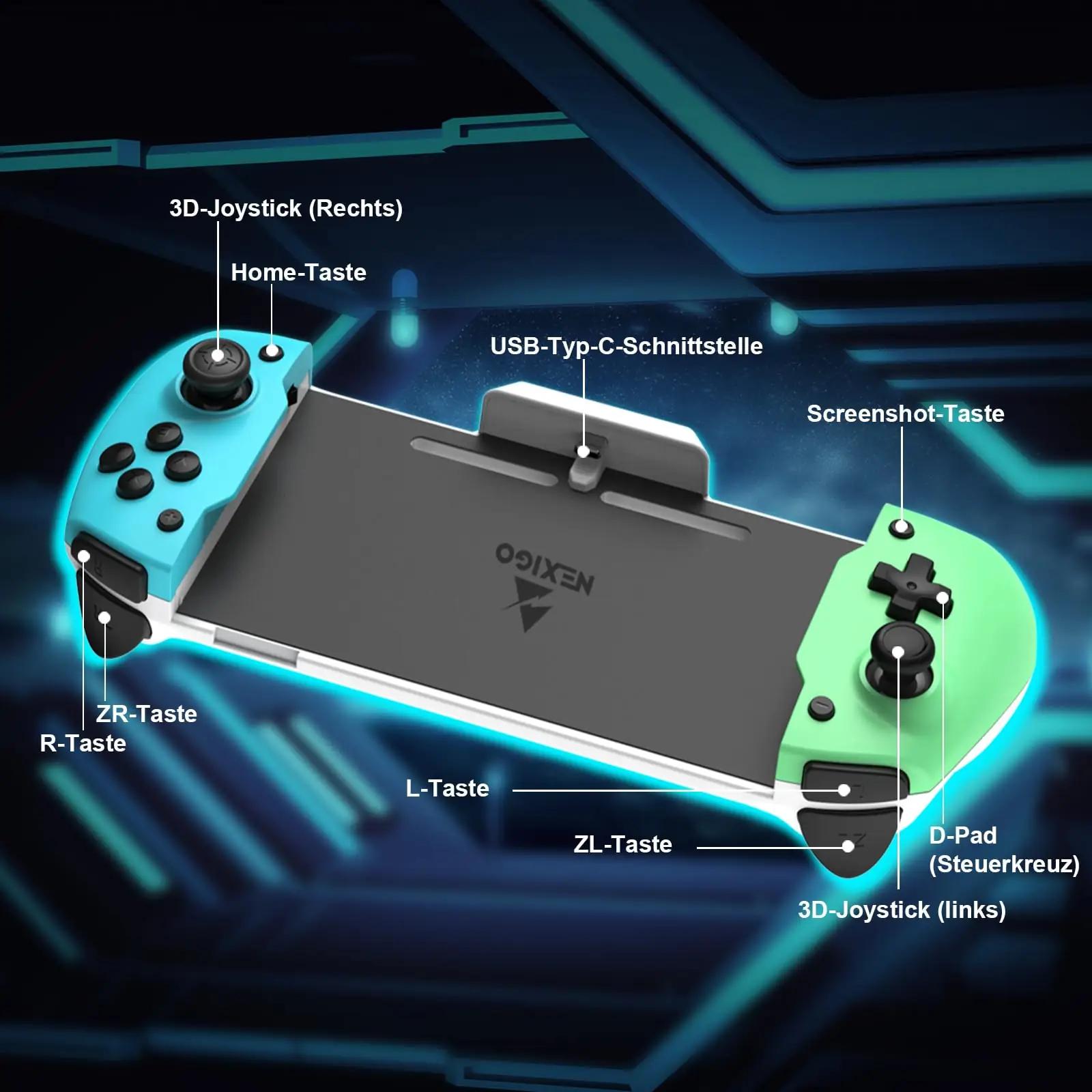 NexiGo ergonoomiline Switch-kontroller – käepärane mängukäepide – pilt 8