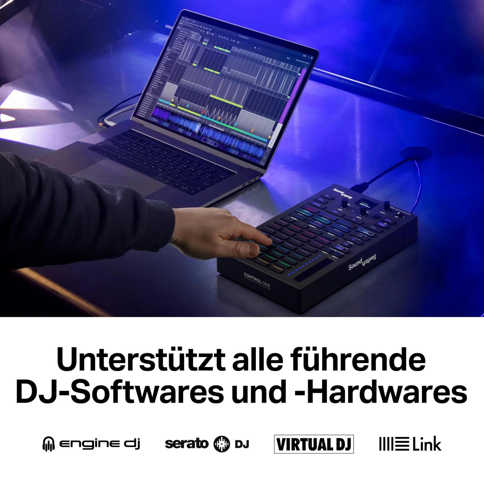 SoundSwitch valgusjuhtimiskontroller — kompaktne DMX ja Hue tugi – lisavaade