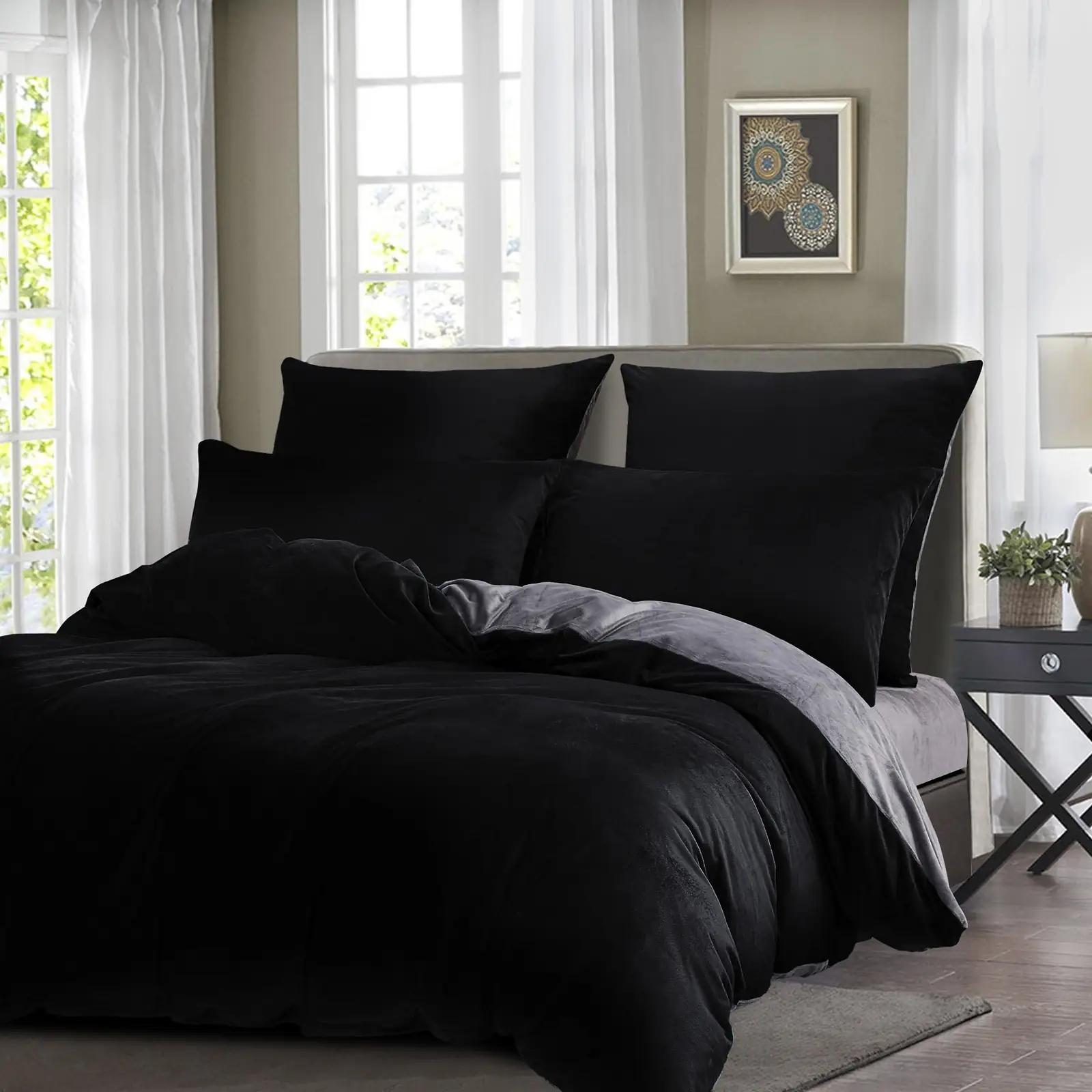 YASMENG pehme flanellist voodipesu 200×200 cm — soe talveks – detailne vaade