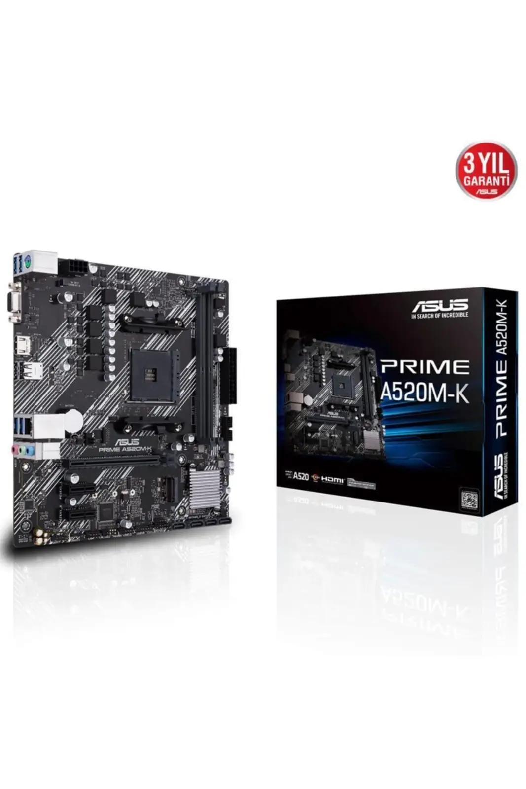 ASUS emaplaat A520M-K micro-ATX — stabiilne ja kompaktne alus – detailne vaade