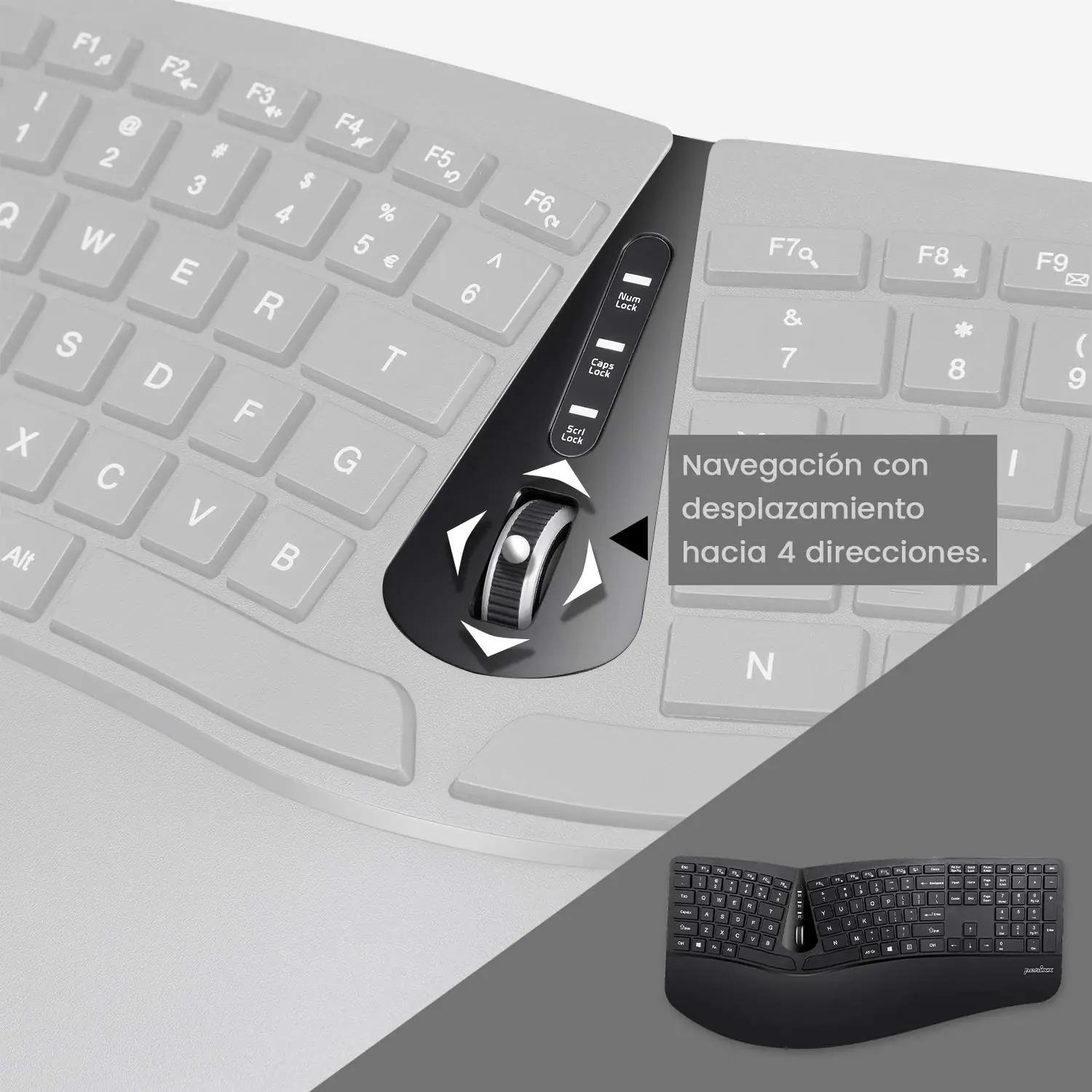 Perixx ergonoomiline traadita klaviatuur-hiire komplekt — – pilt 6