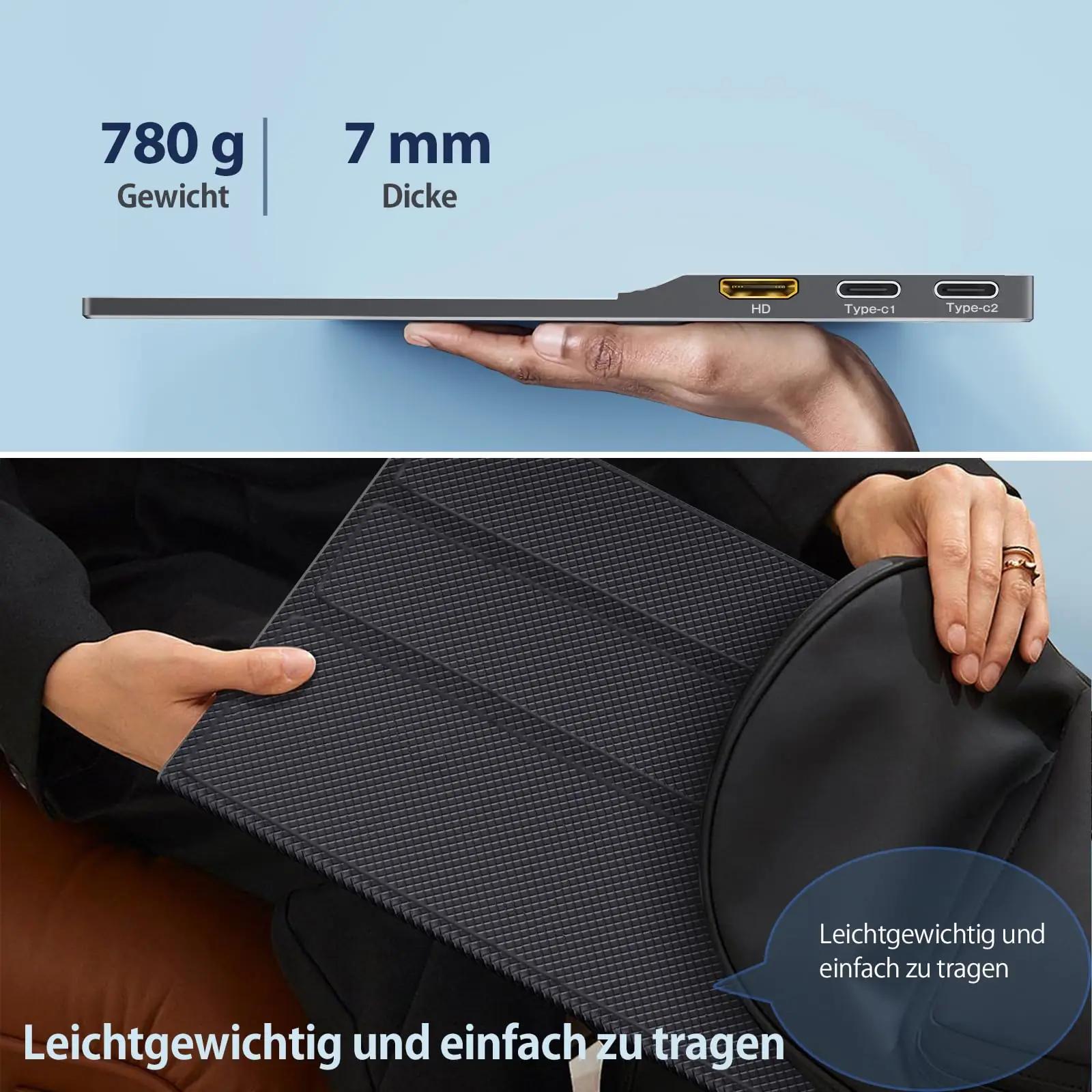 CUIUIC kaasaskantav 15.6″ IPS-ekraan — kerge ja stiilne – lisavaade