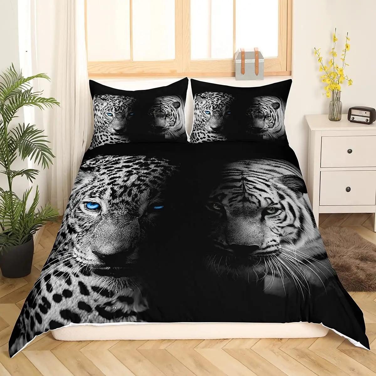 Homemissing mikrofibrist voodipesu 240×260 cm – safarimotiiv – detailne vaade