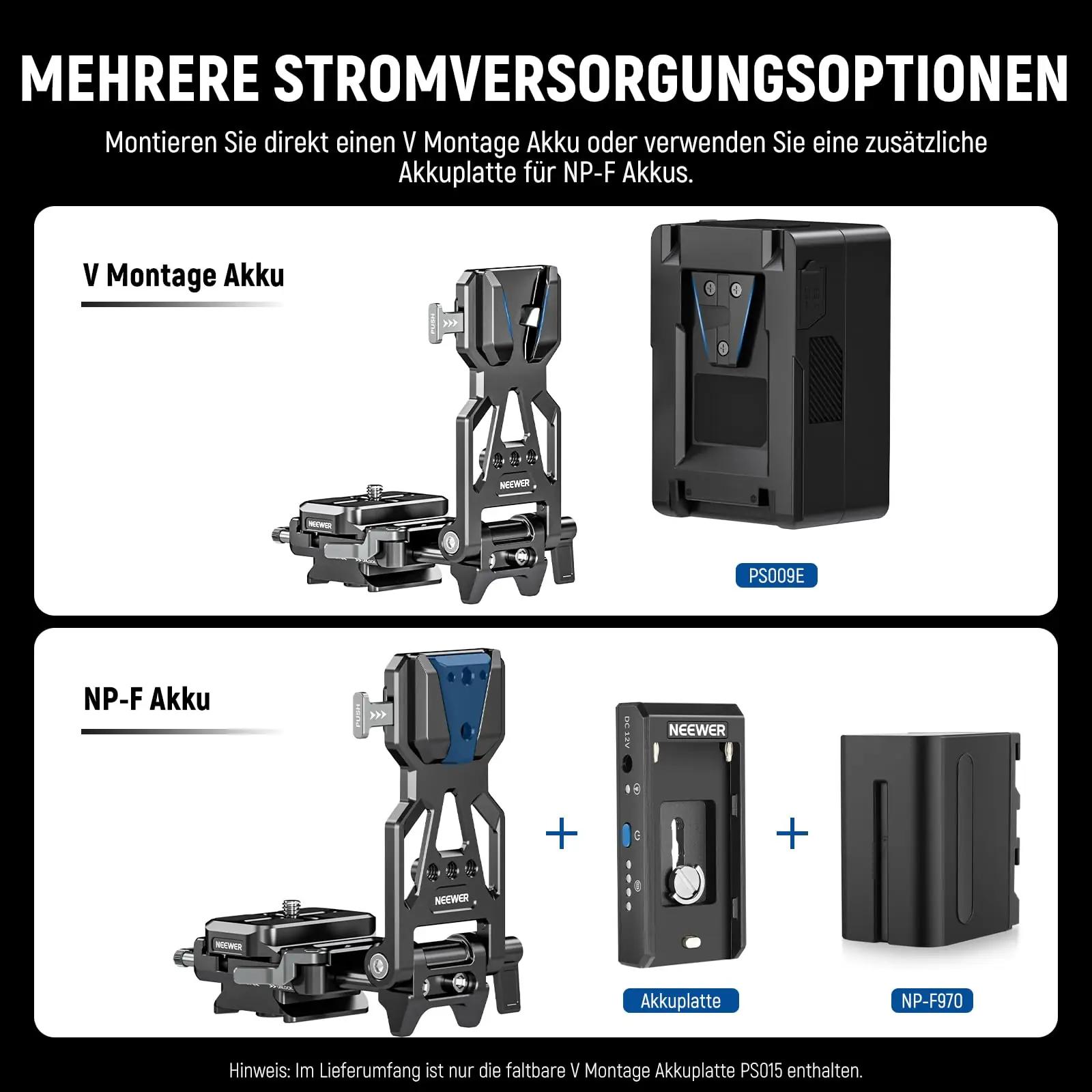 NEEWER kergest terasest kokkupandav V-kinnitus – pilt 8