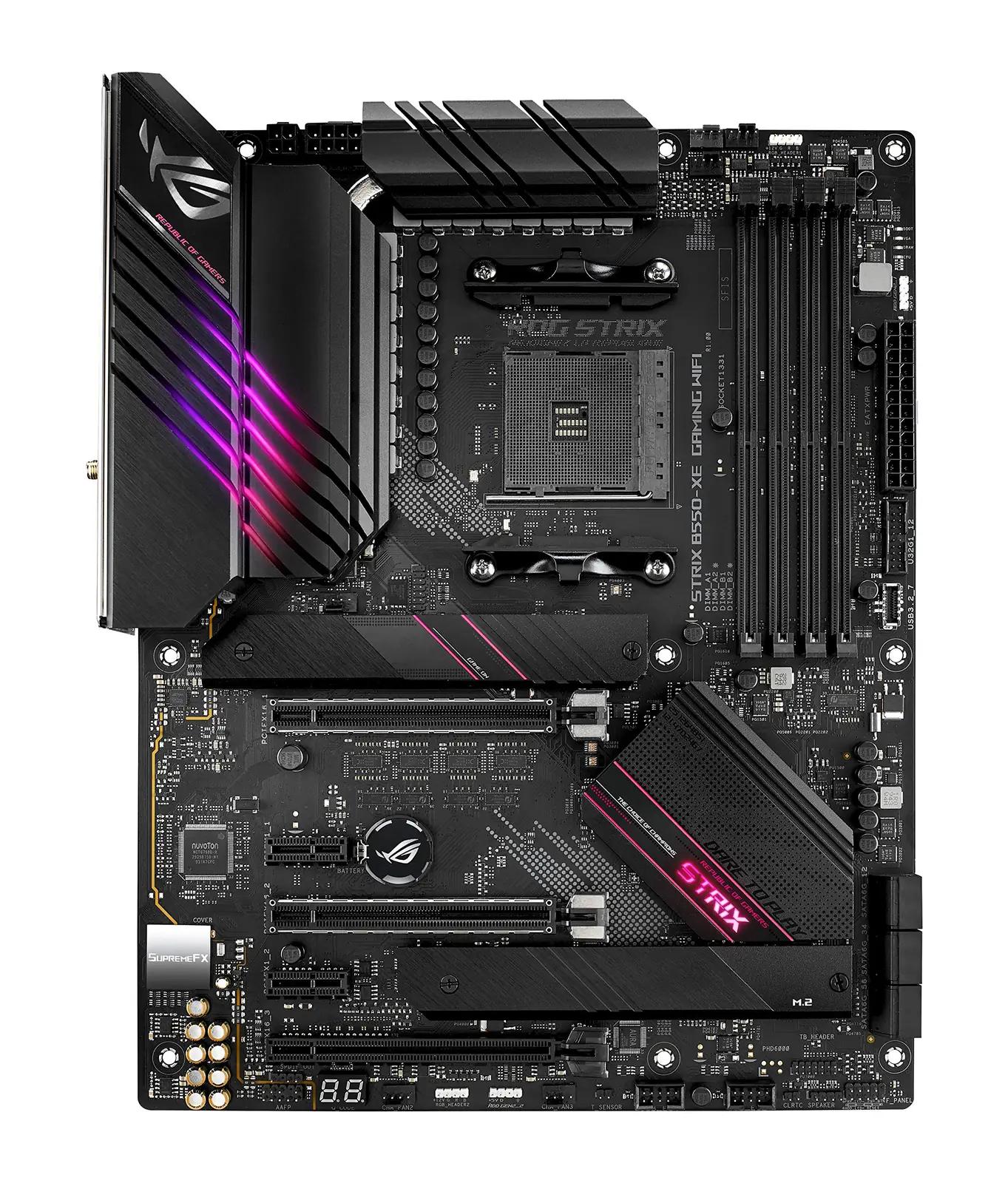 ASUS ROG Strix B550-XE Gaming emaplaat — tugev ja laienenud