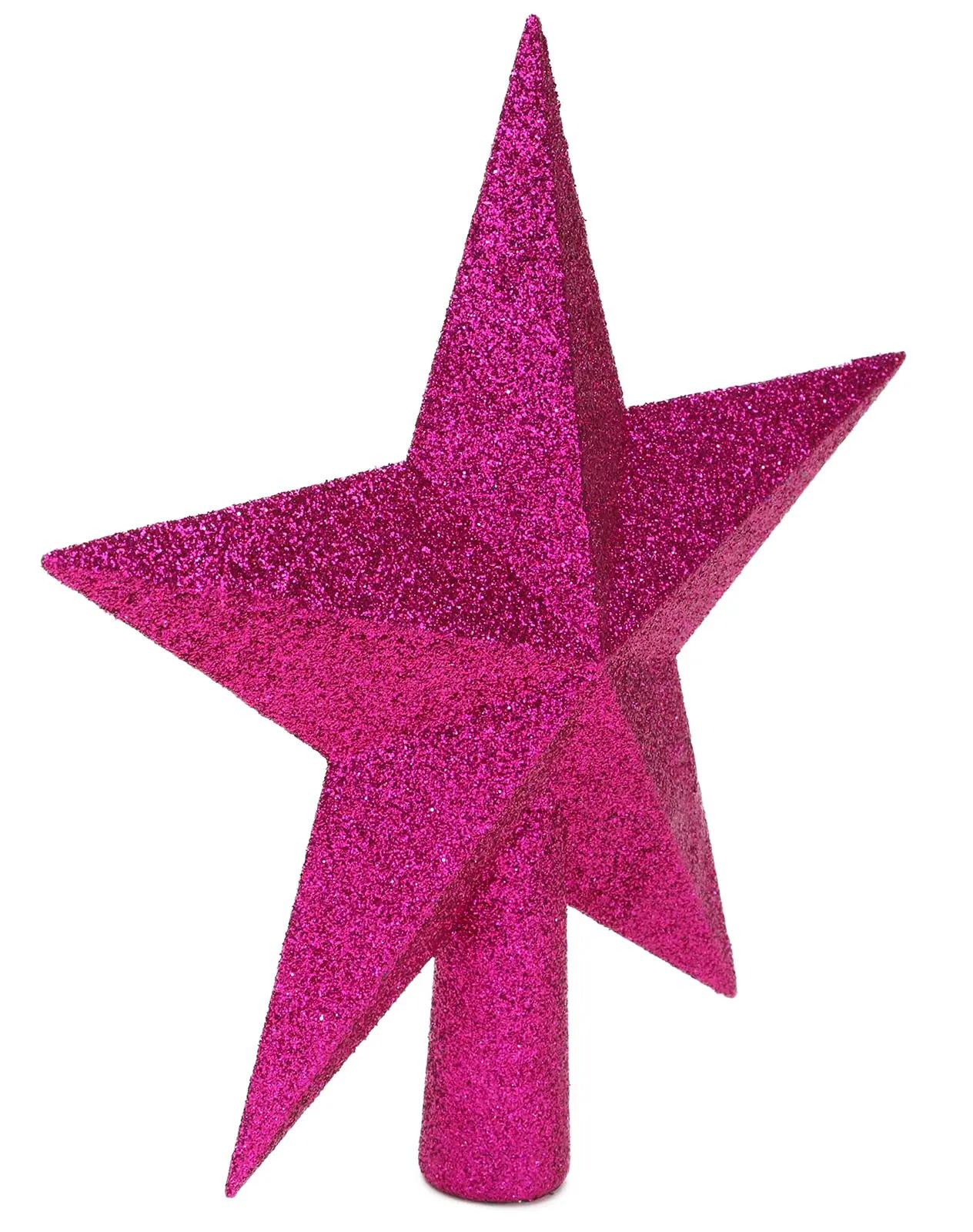 Christmas Concepts särav puuotsakaunistus – hot pink 20cm – kasutusnäide