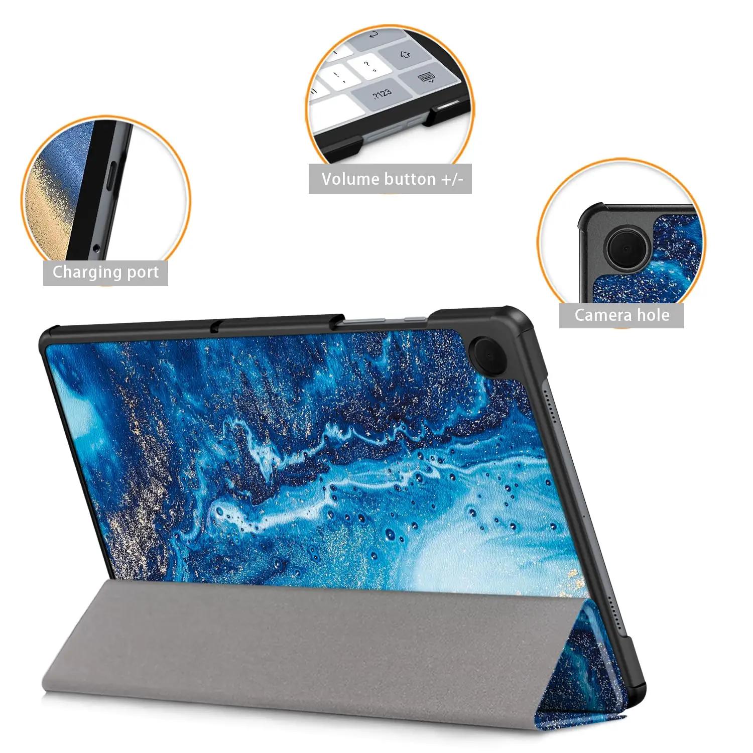 TOPCASE kaitsev kunstnahkümbris Samsung Tab A9 Plus — õhuke ja – pakend ja tarvikud