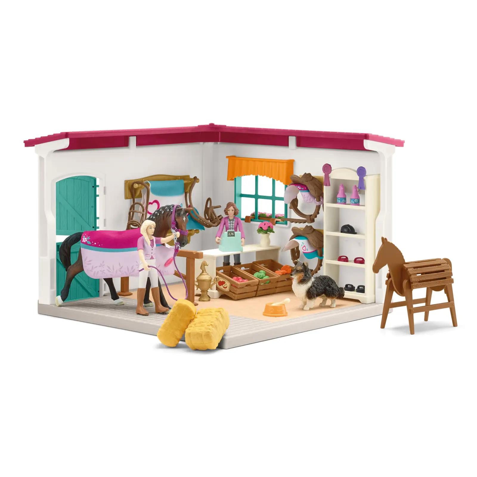 SCHLEICH mängukomplekt: modulaarne ratsapood ja talu (42568) – detailne vaade