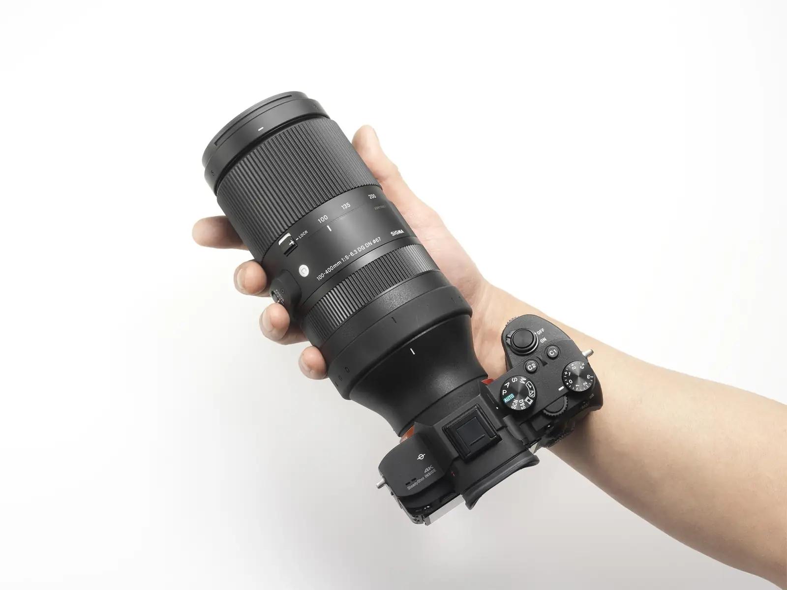 Sigma telefotoobjektiiv 100–400mm — sobib Sony E bajonetile – detailne vaade