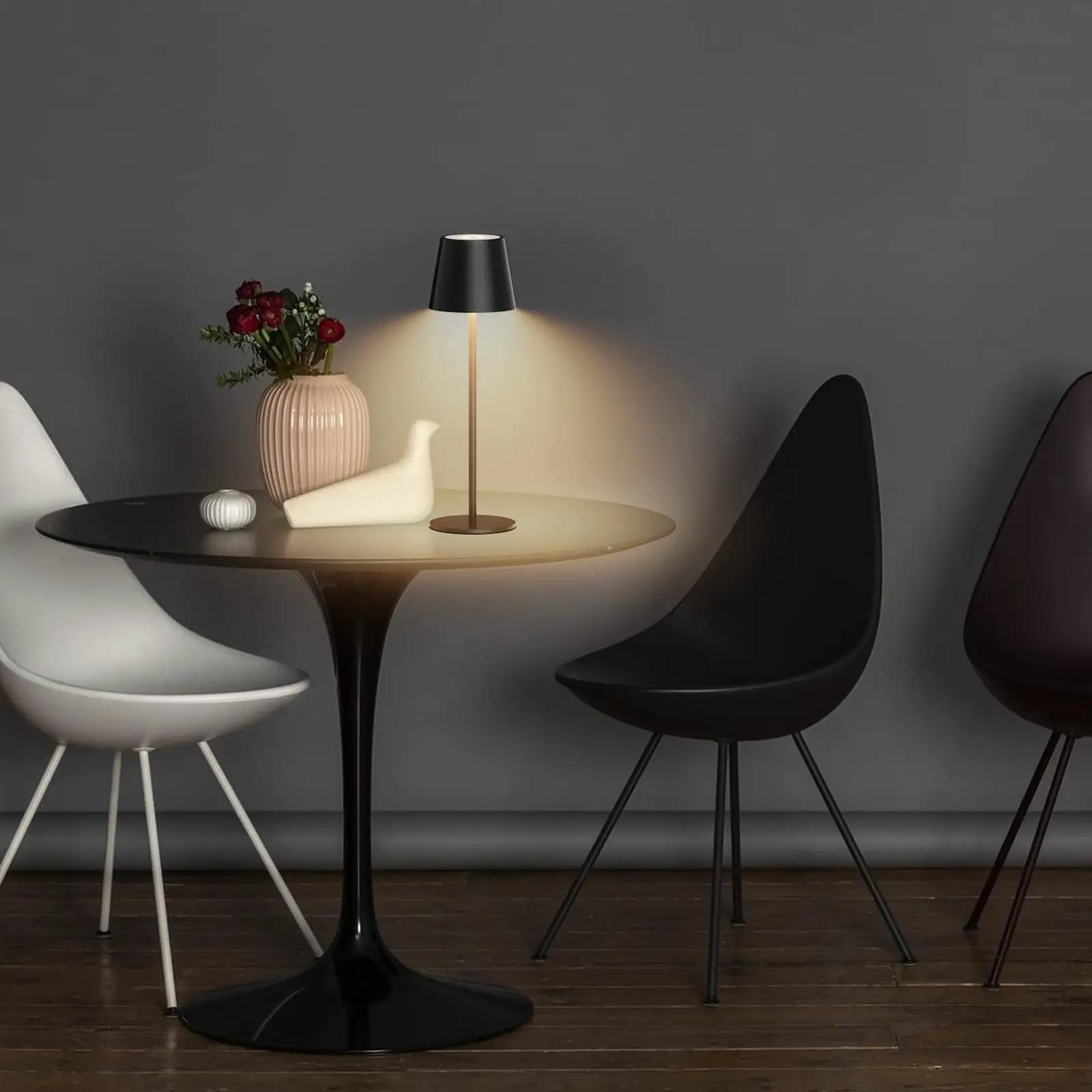 Klighten stiilne aluminiumlaudlamp kaheosaline, veekindel – pilt 6