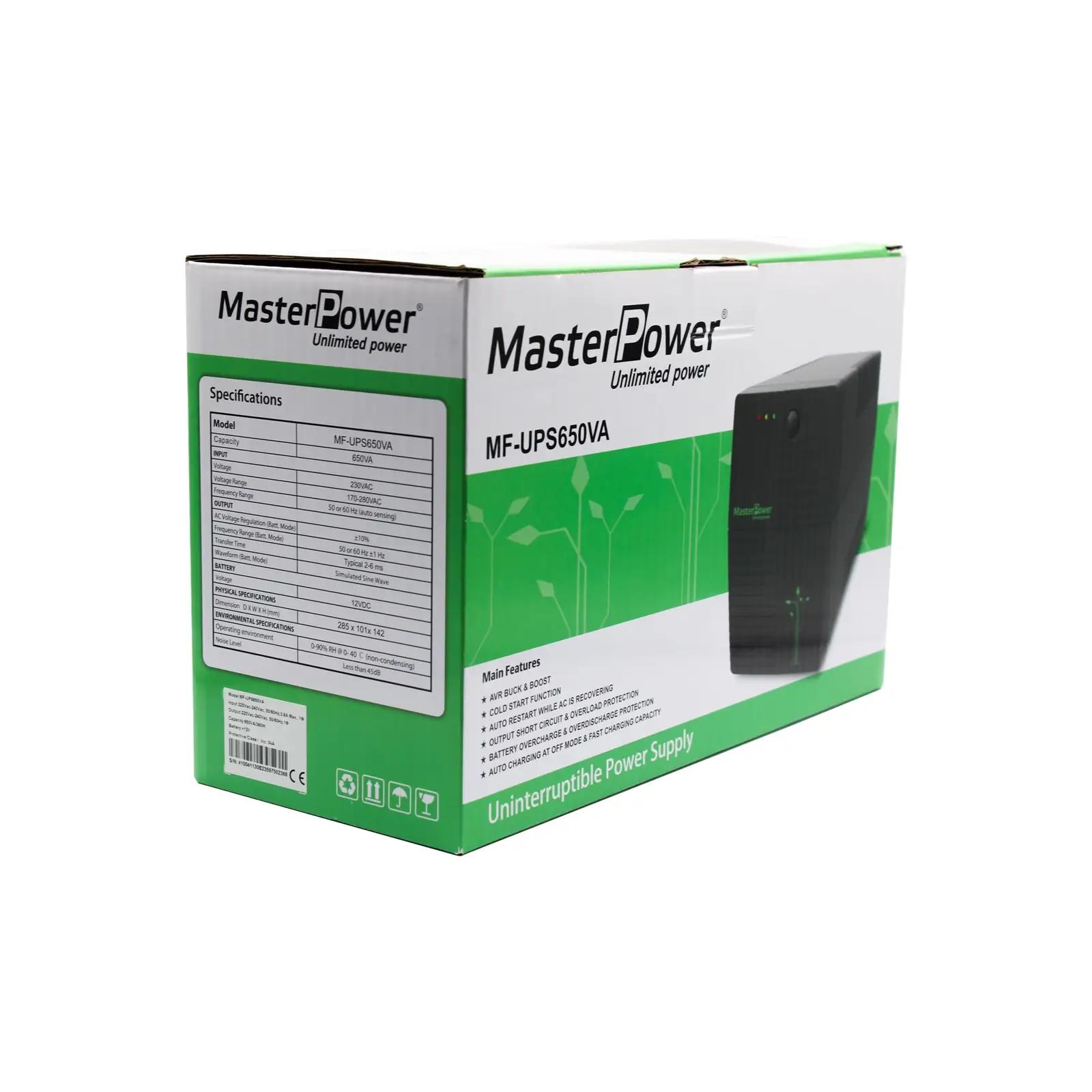 Master U-Power UPS 650 VA — kompaktne varutoide kodu- ja – pilt 6