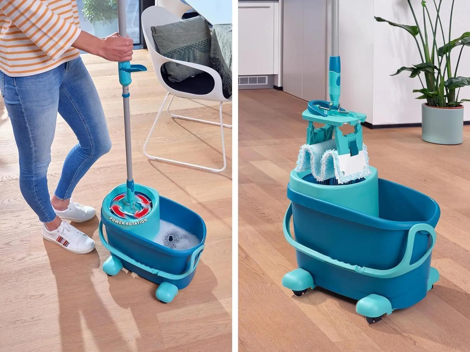 Leifheit puhastusmop Set CLEAN Twist M — pehme parketihooldus – lisavaade