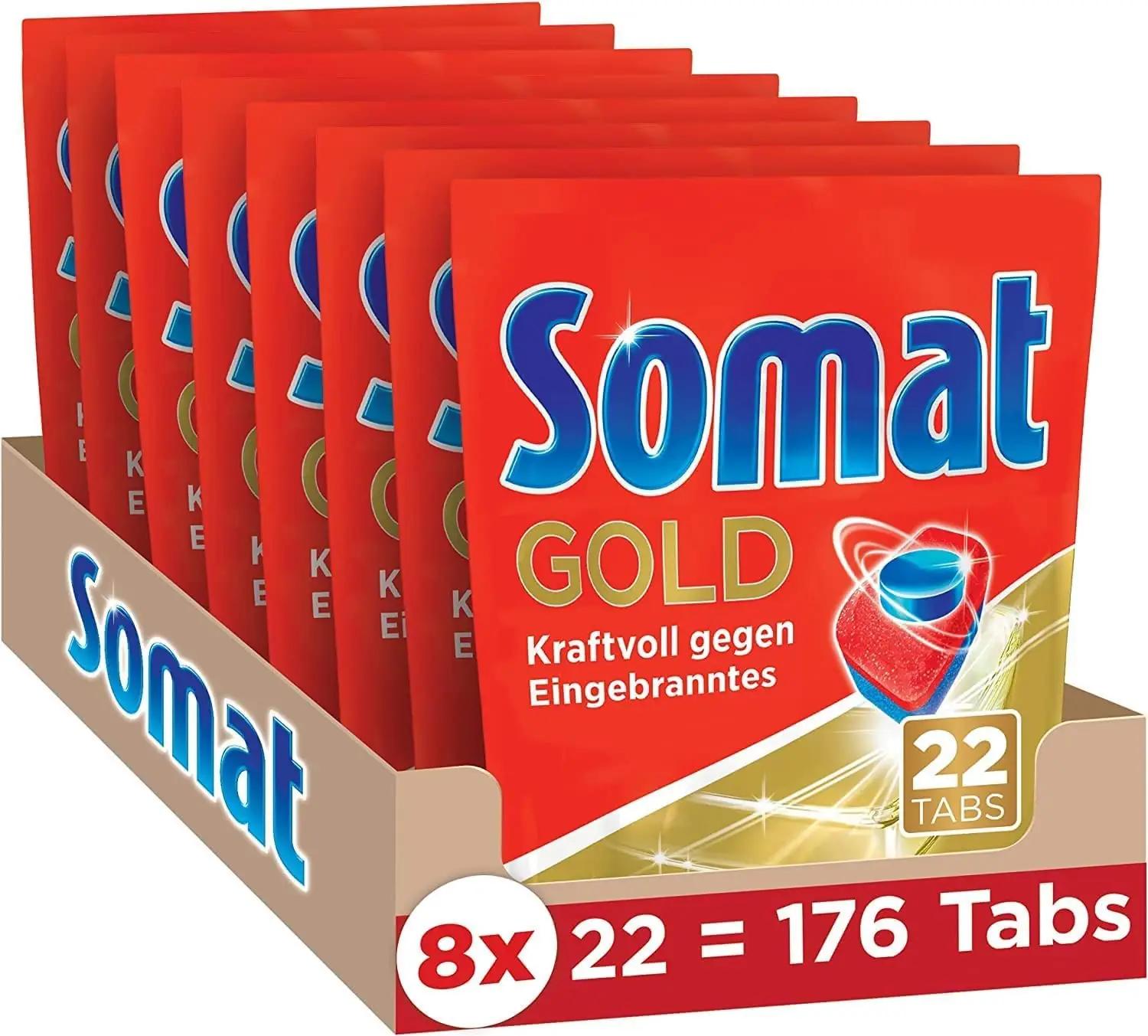 Somat kuldne nõudepesutabletid – tugev puhastus madalal temp.