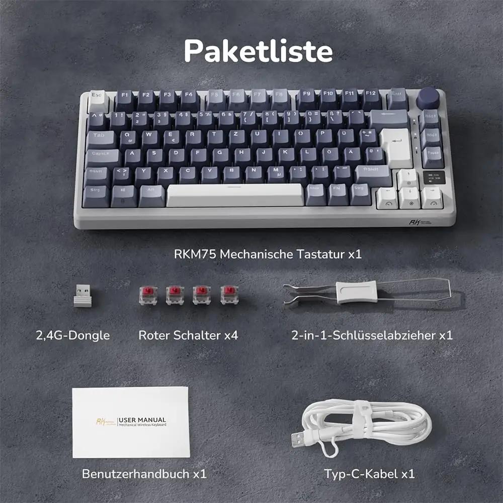 RK ROYAL KLUDGE lavendelvioletne 75% mehaaniline klaviatuur – pilt 9