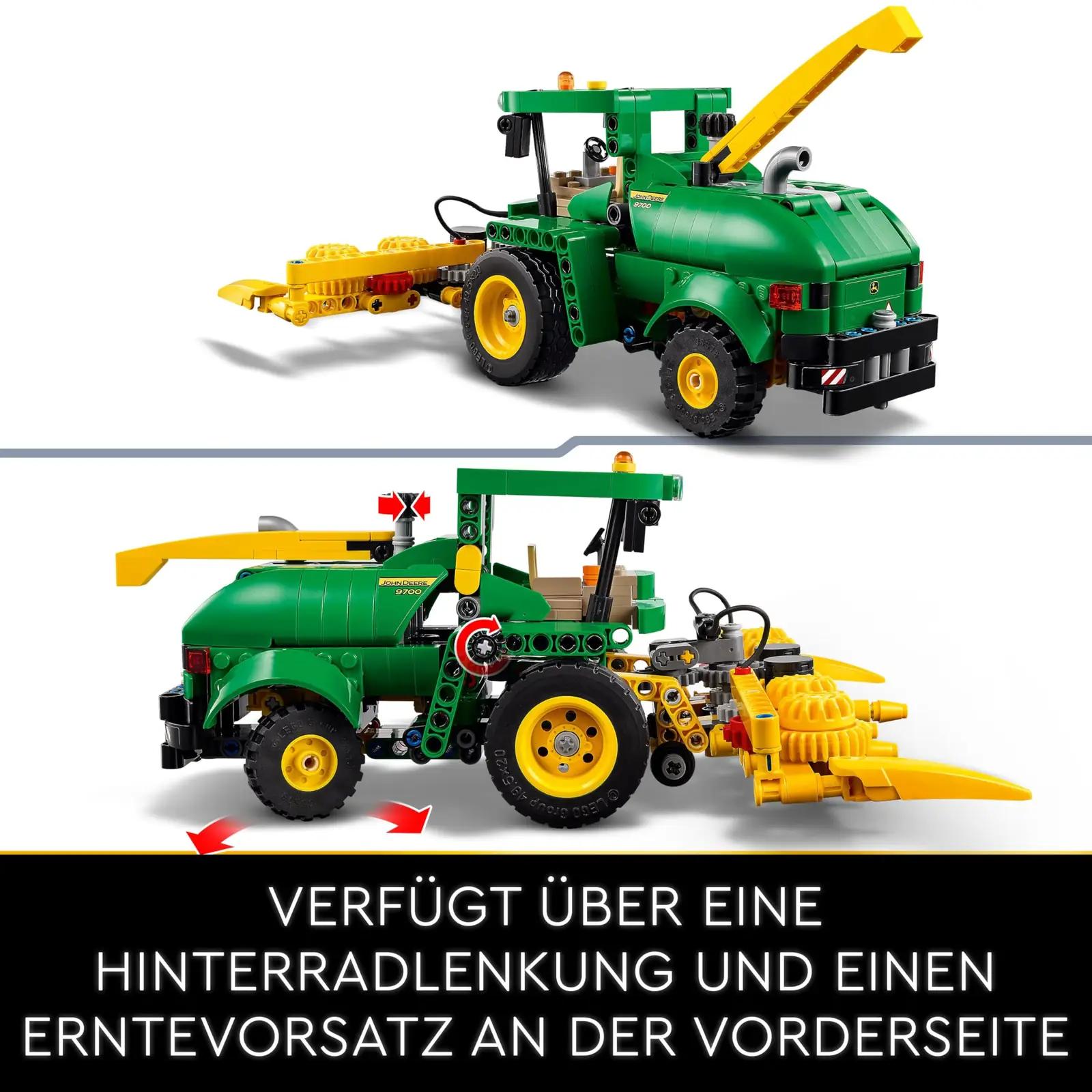 LEGO John Deere 9700 põllutöömasin – realistlik mänguasi – pakend ja tarvikud