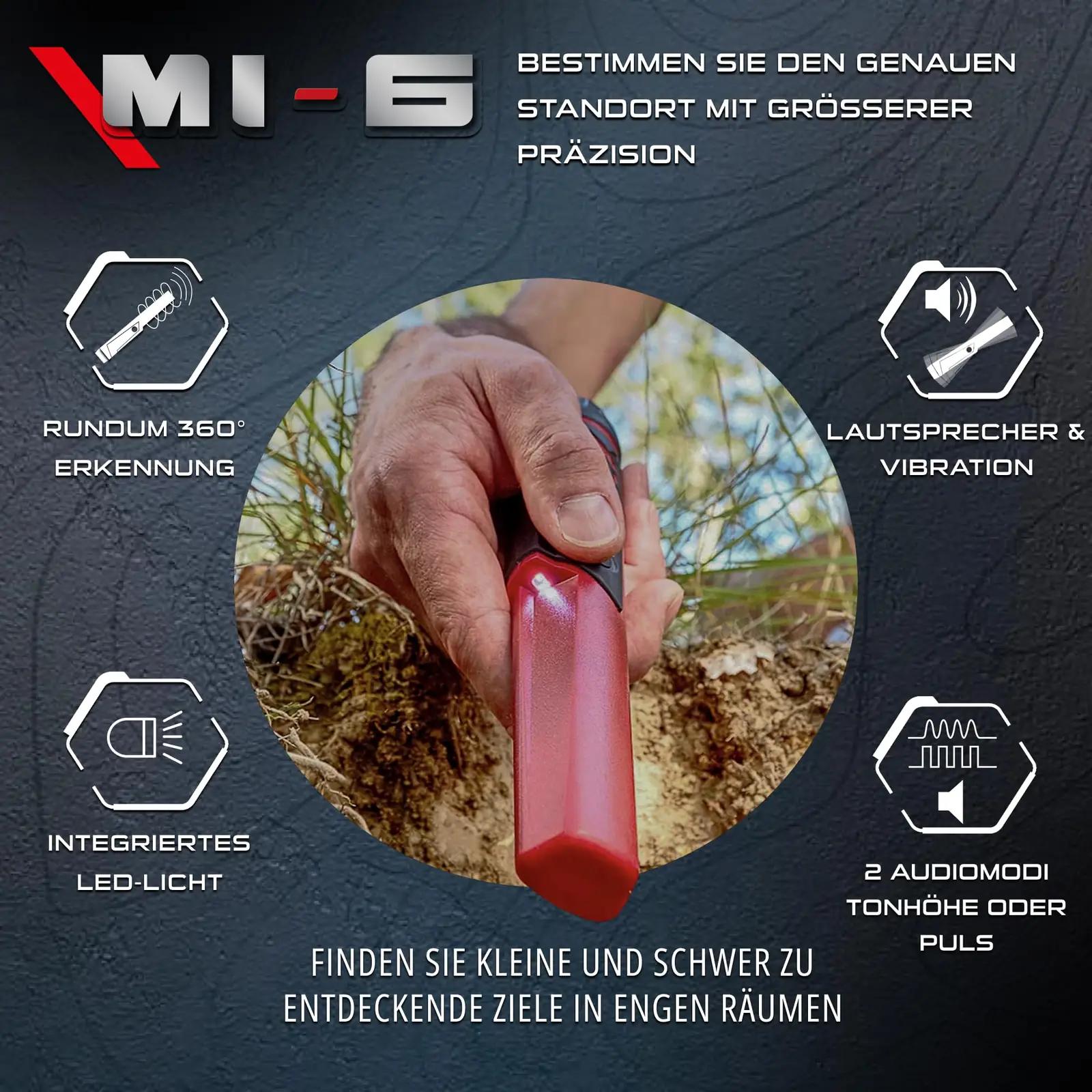 XP METAL DETECTORS kerge ja vastupidav Mi-6 pinpointer – pakend ja tarvikud