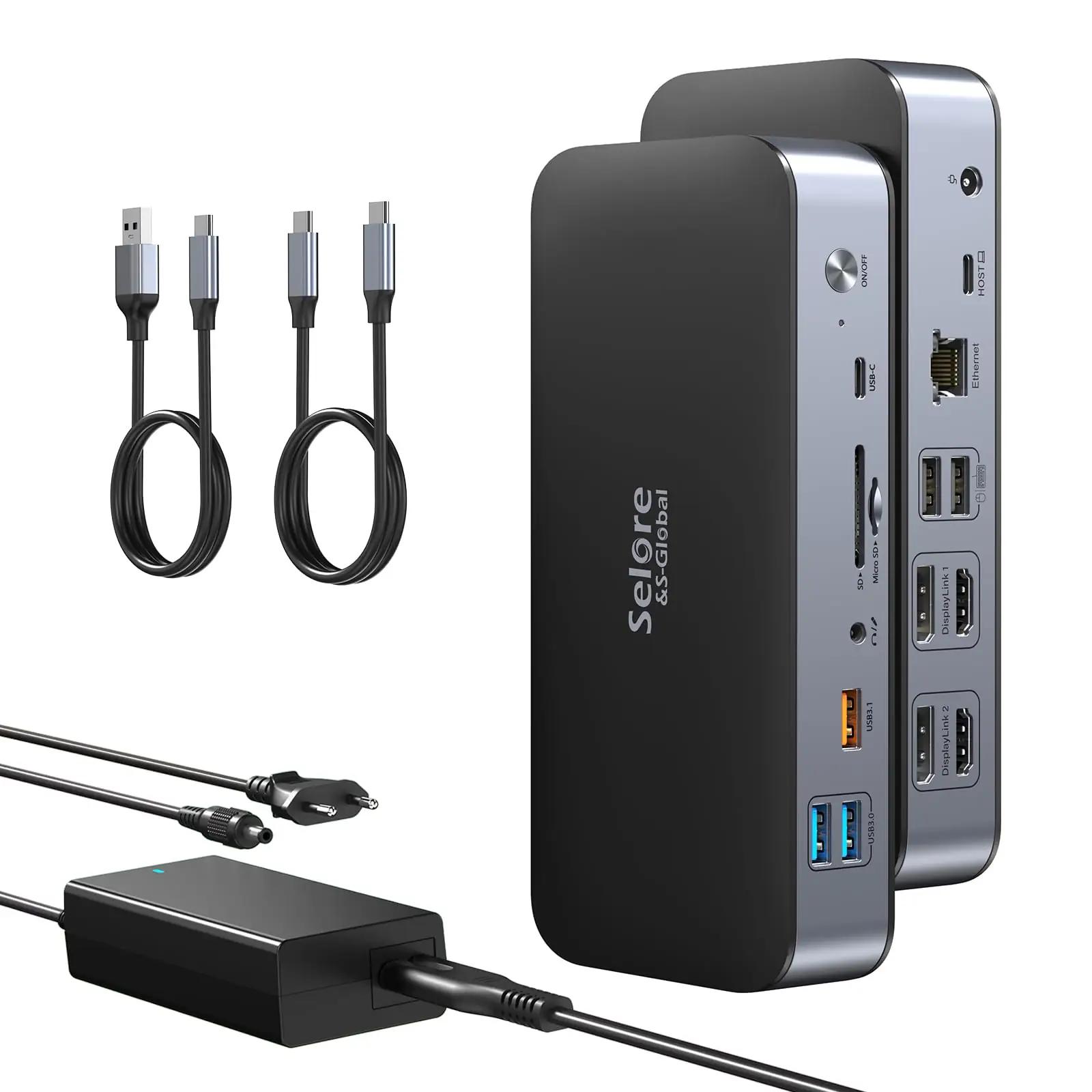 Selore&S-Global metallist USB-C dokk 15-in-1