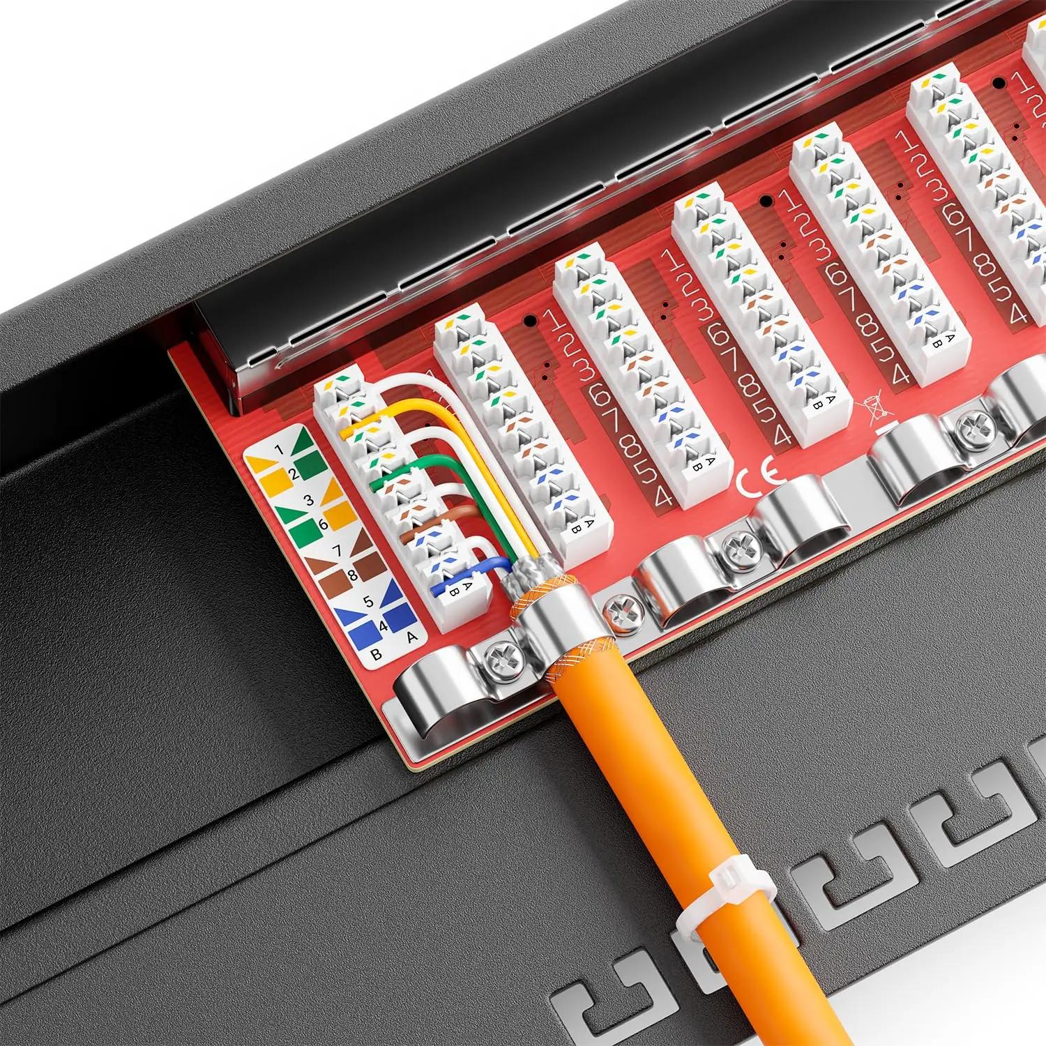 deleyCON CAT6a 16-portine metallist patchpanel – rack-montaaž – pilt 6