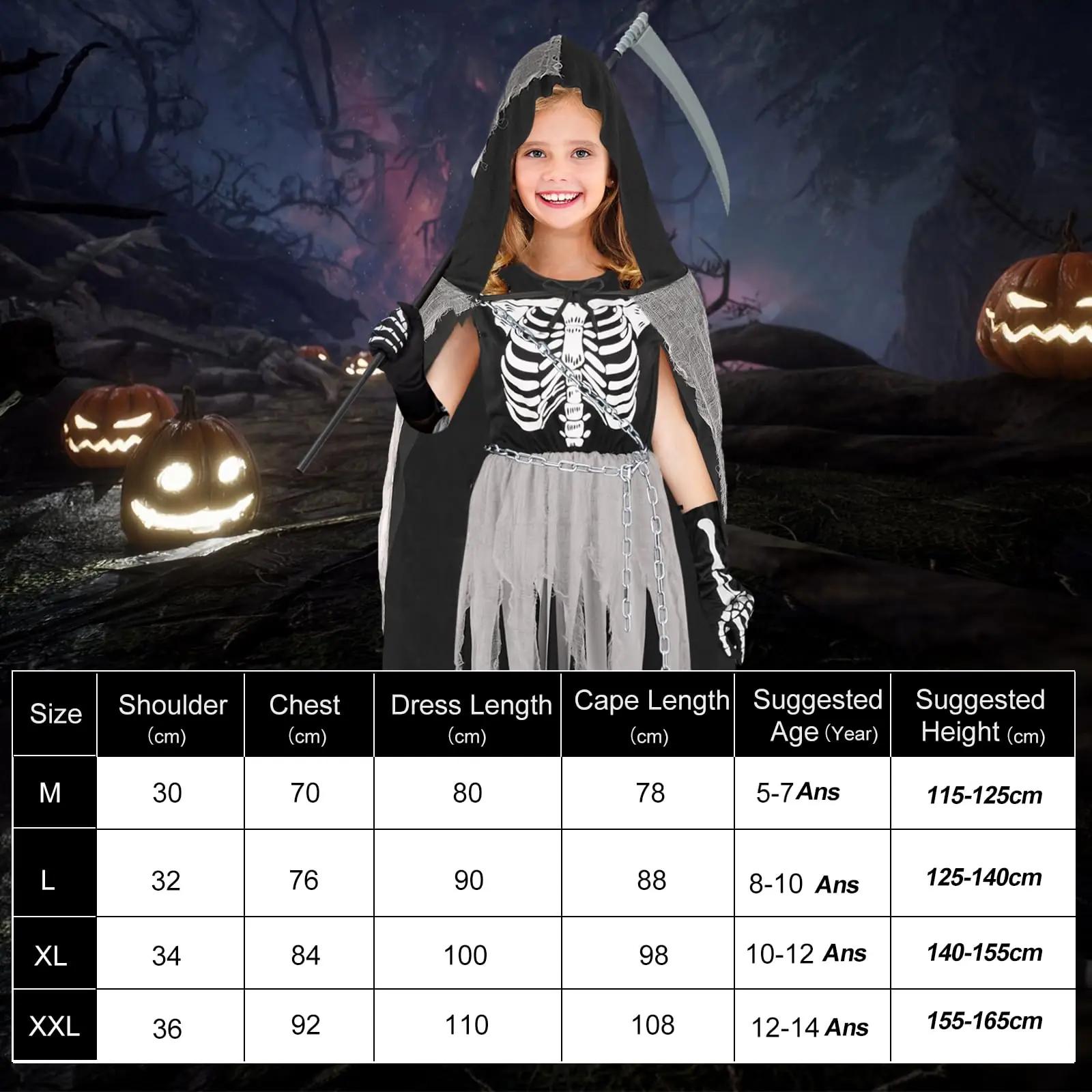 ATOWORLD lapse Halloween kostüüm — must Sensenmann kleit ja viiv – pilt 7