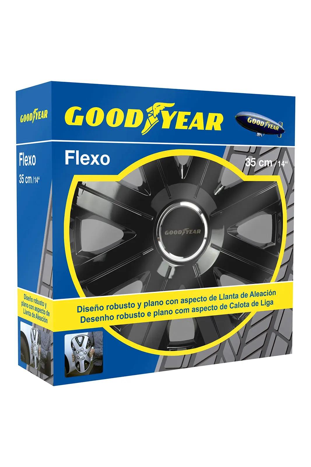 Goodyear 14″ mustad Flexo rattakatted – vastupidav stiil – kasutusnäide