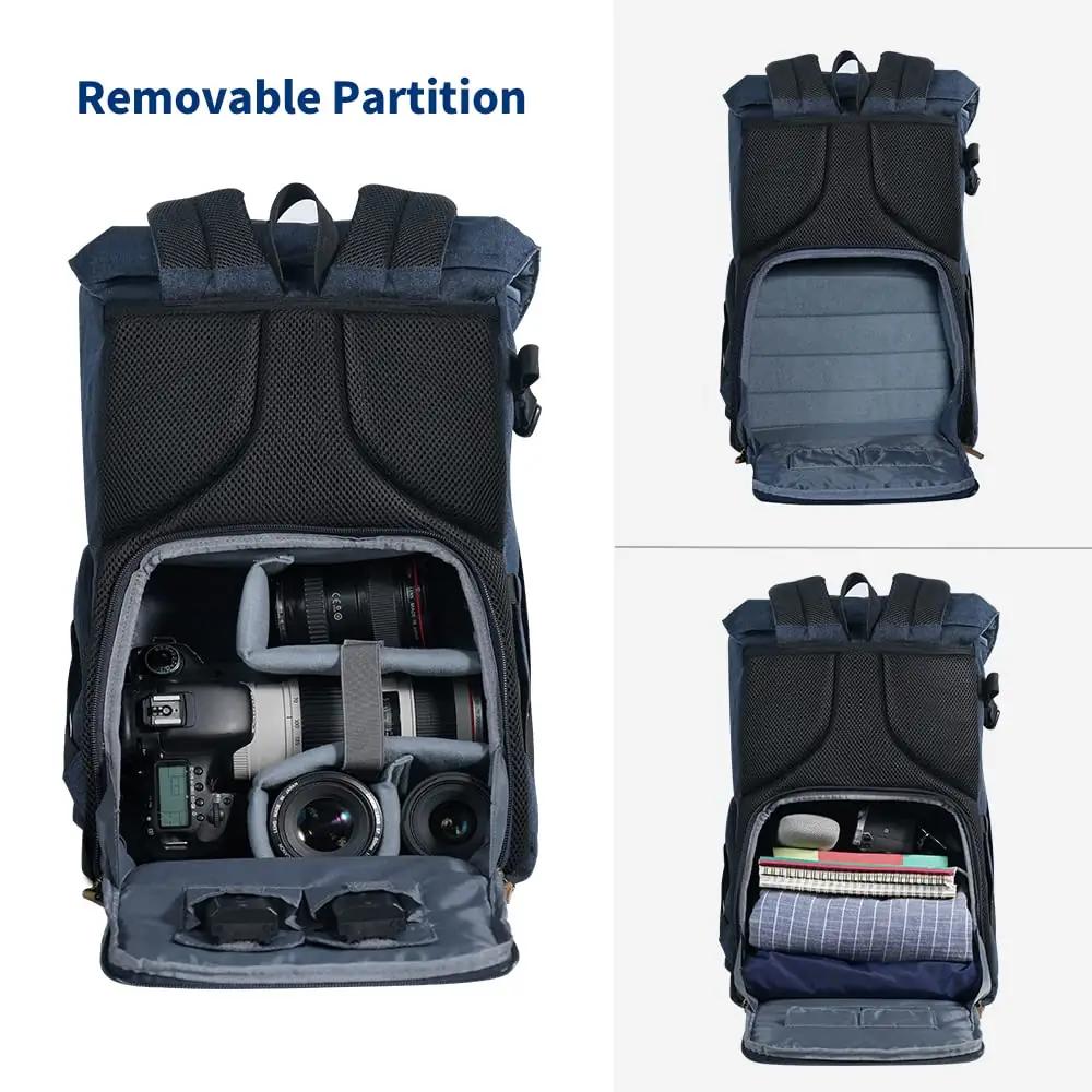 K&F CONCEPT veekindel 20L rolltop fotokott — vastupidav materjal – pilt 6