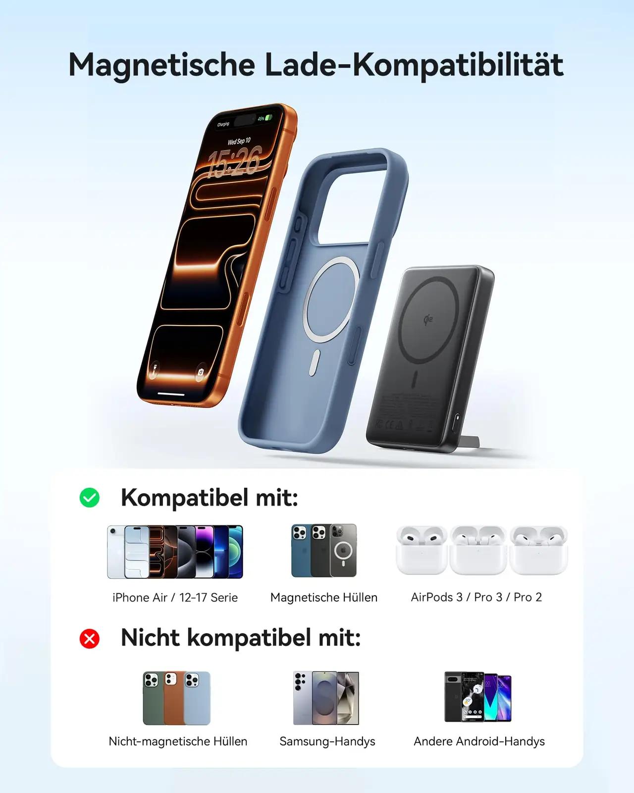 INIU magnetiline 10000 mAh Powerbank – õhuke mobiililaadija P73 – lisavaade