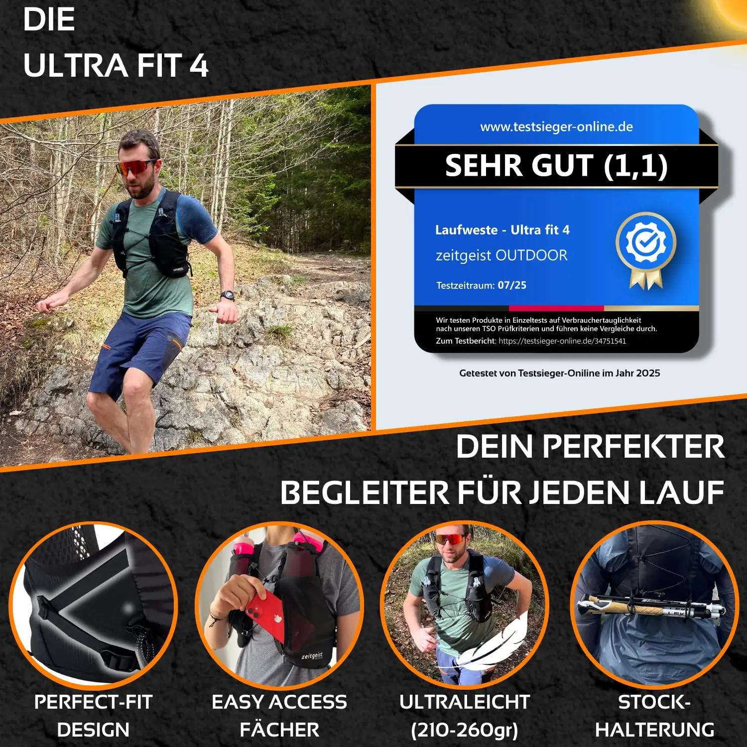 zeitgeist OUTDOOR kergjope-jooksuvest 4L — õhuke ja hingav – pilt 6