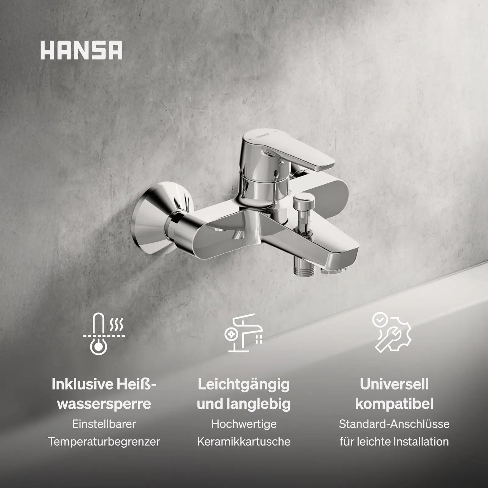 Hansa 51442193 dušši- ja vannisegistid – detailne lähivaade