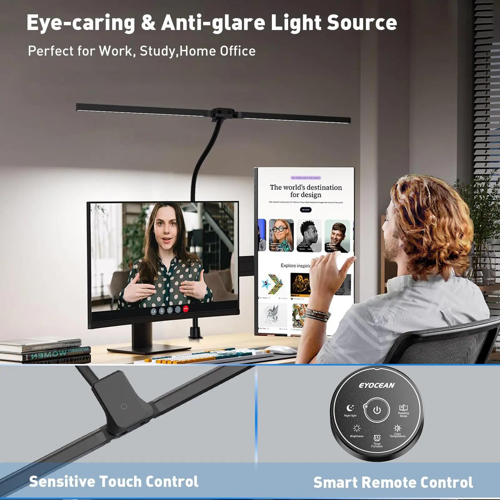 EYOCEAN stiilne alumiiniumlaudlamp 80 cm – silmade kaitse – pakend ja tarvikud
