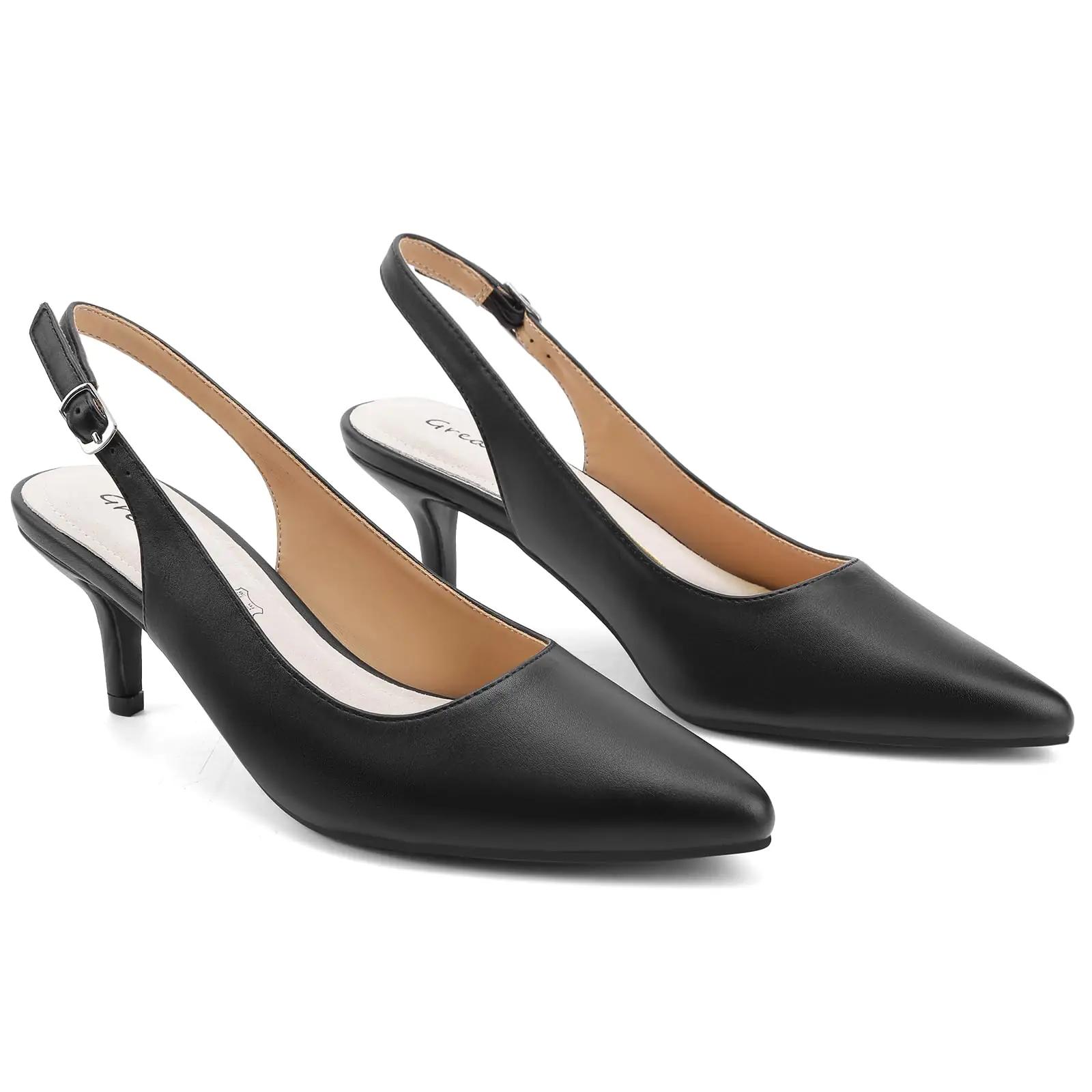 Greatonu elegantne PU-pumps stiliseeritud kitsakandaga kingitus – pakend ja tarvikud
