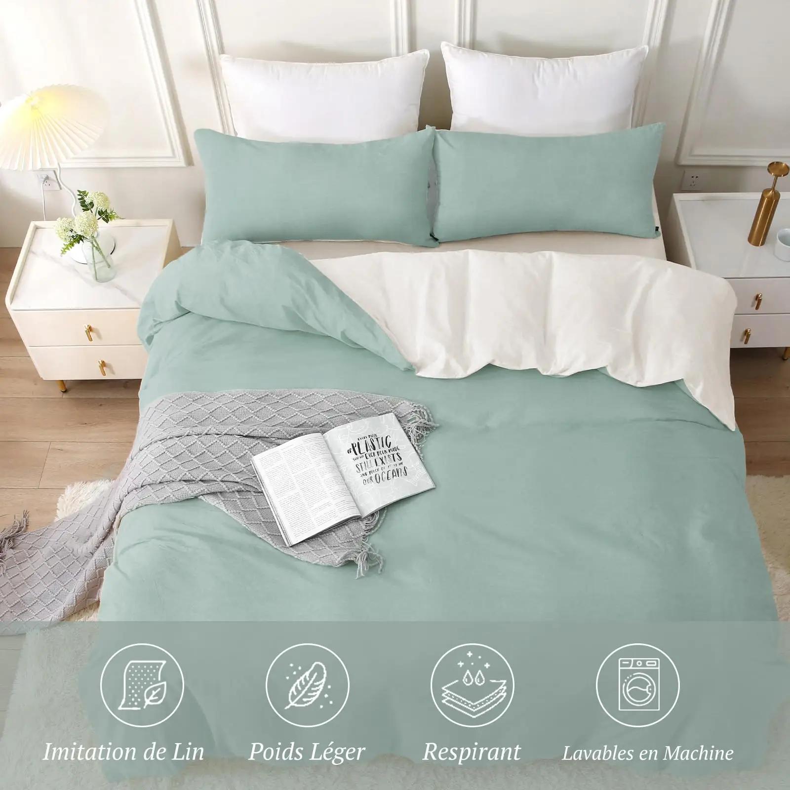 SOULFUL puuvillane voodipesu 240×260 Aquagrün – pehme ja hingav – lisavaade