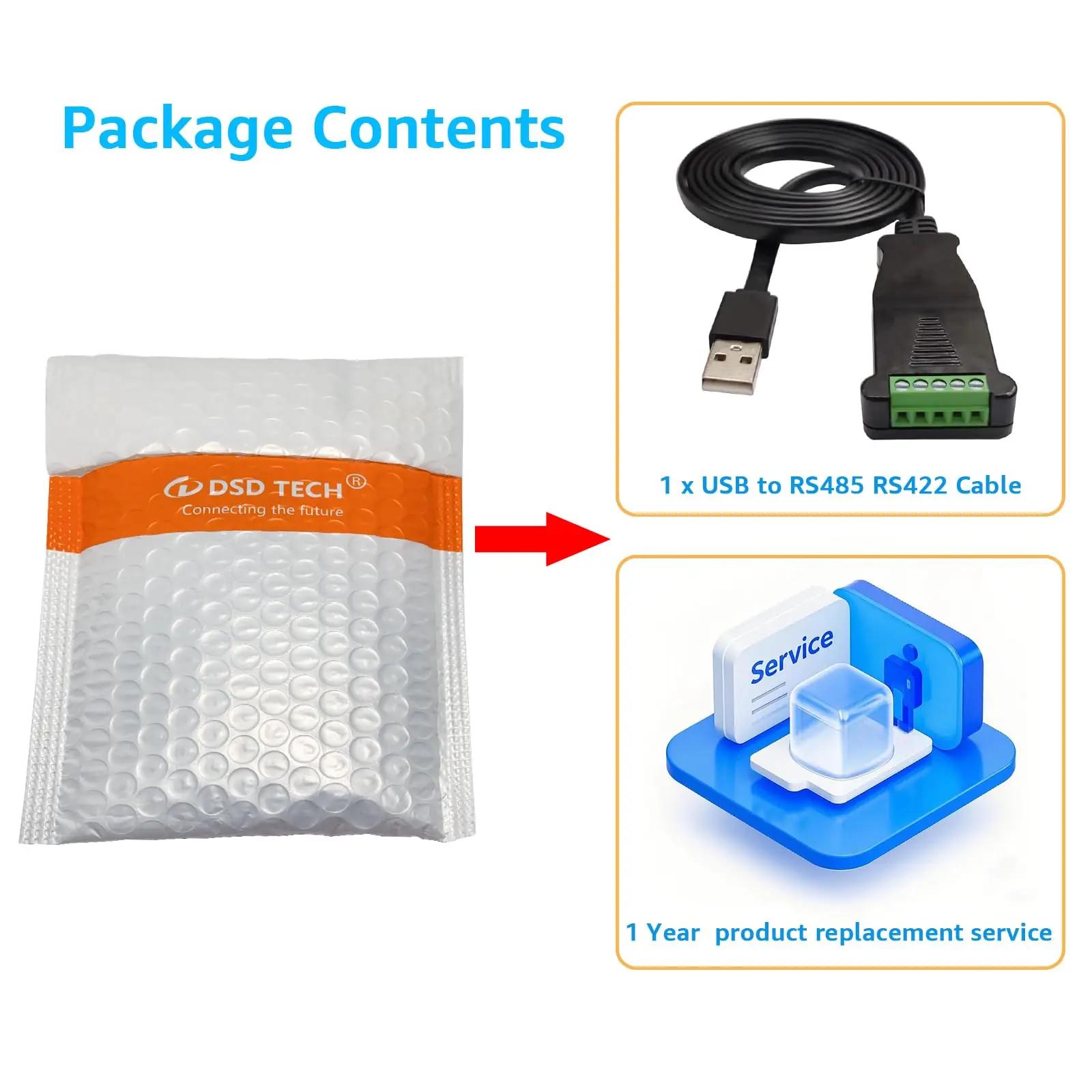DSD TECH USB–RS485/RS422 kaabel FTDI kiibiga — vastupidav ühendus – pilt 9