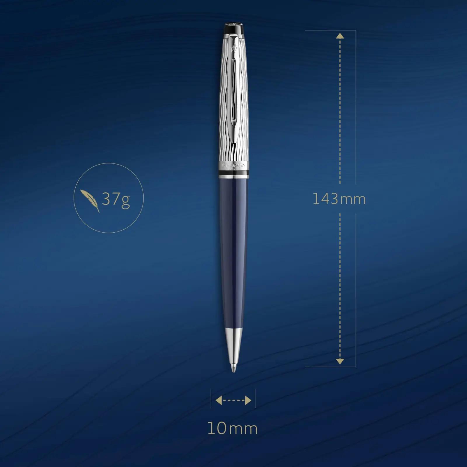 Waterman elegantsne metallist pastakas L’Essence du Bleu – kasutusnäide