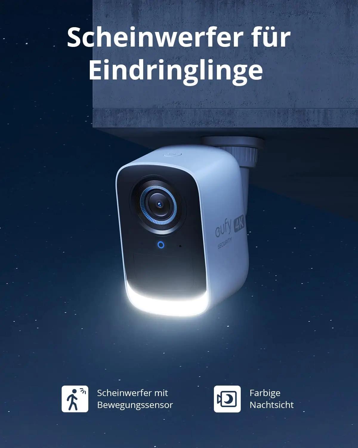 eufy Security metallist 4K valge kaamera – väline turv lahendus – pakend ja tarvikud