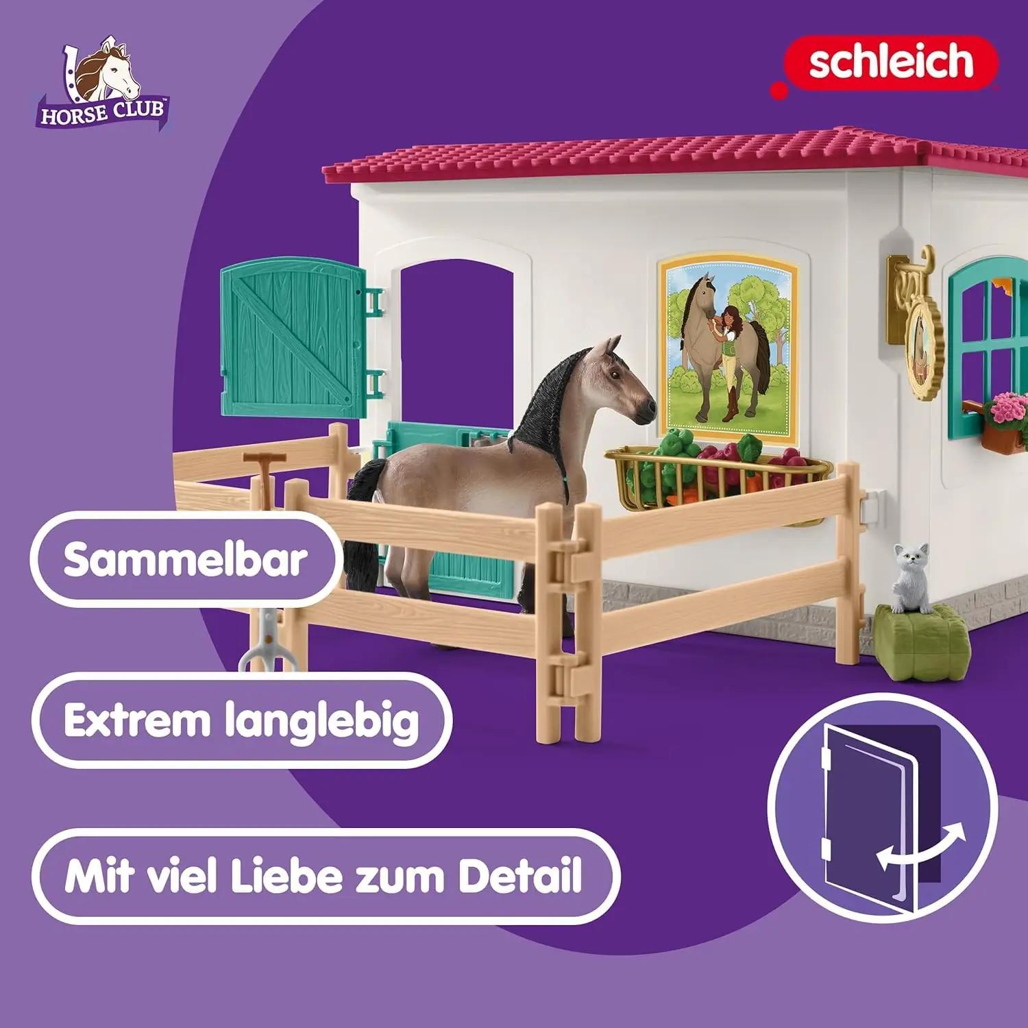 SCHLEICH pehme plastikust Sattelkammer – mängukomplekt lastele – pakend ja tarvikud