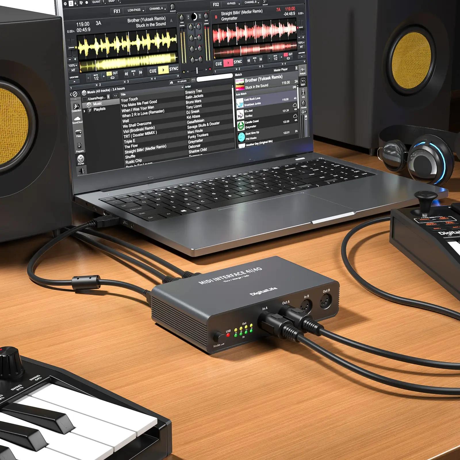DigitalLife alumiiniumist USB MIDI liides MD06 — kompaktne ja – lisavaade