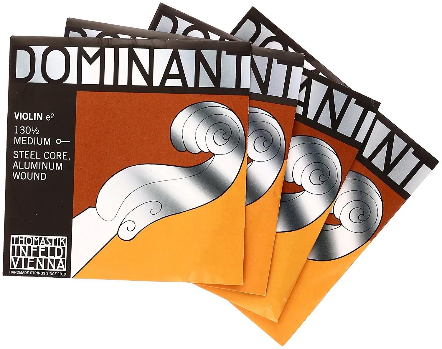 Thomastik-Infeld Dominant viiulikeeled – naturaalne komplekt – pakend ja tarvikud