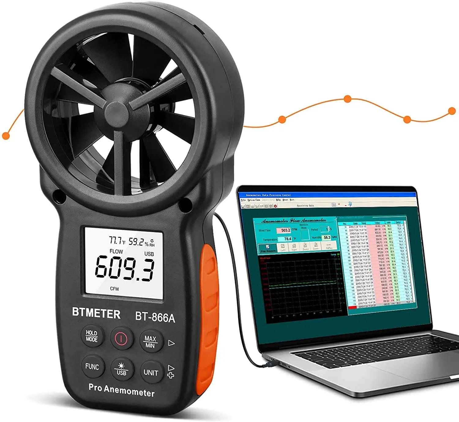AOPUTTRIVER täpne käeshoitav anemomeeter – ABS-korpus, USB