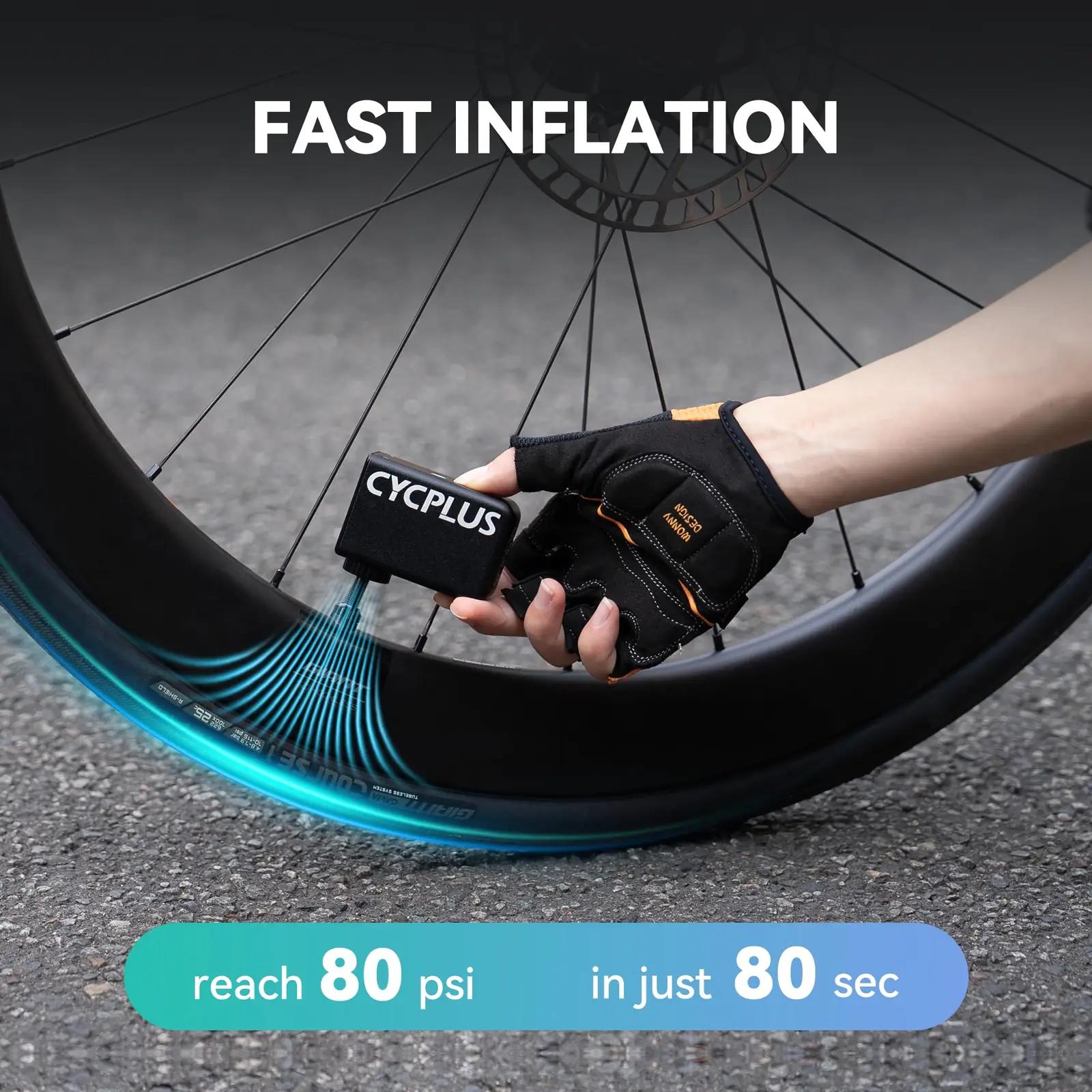 CYCPLUS kerge alumiiniumist kaasaskantav jalgratta pump AS2 – kasutusnäide