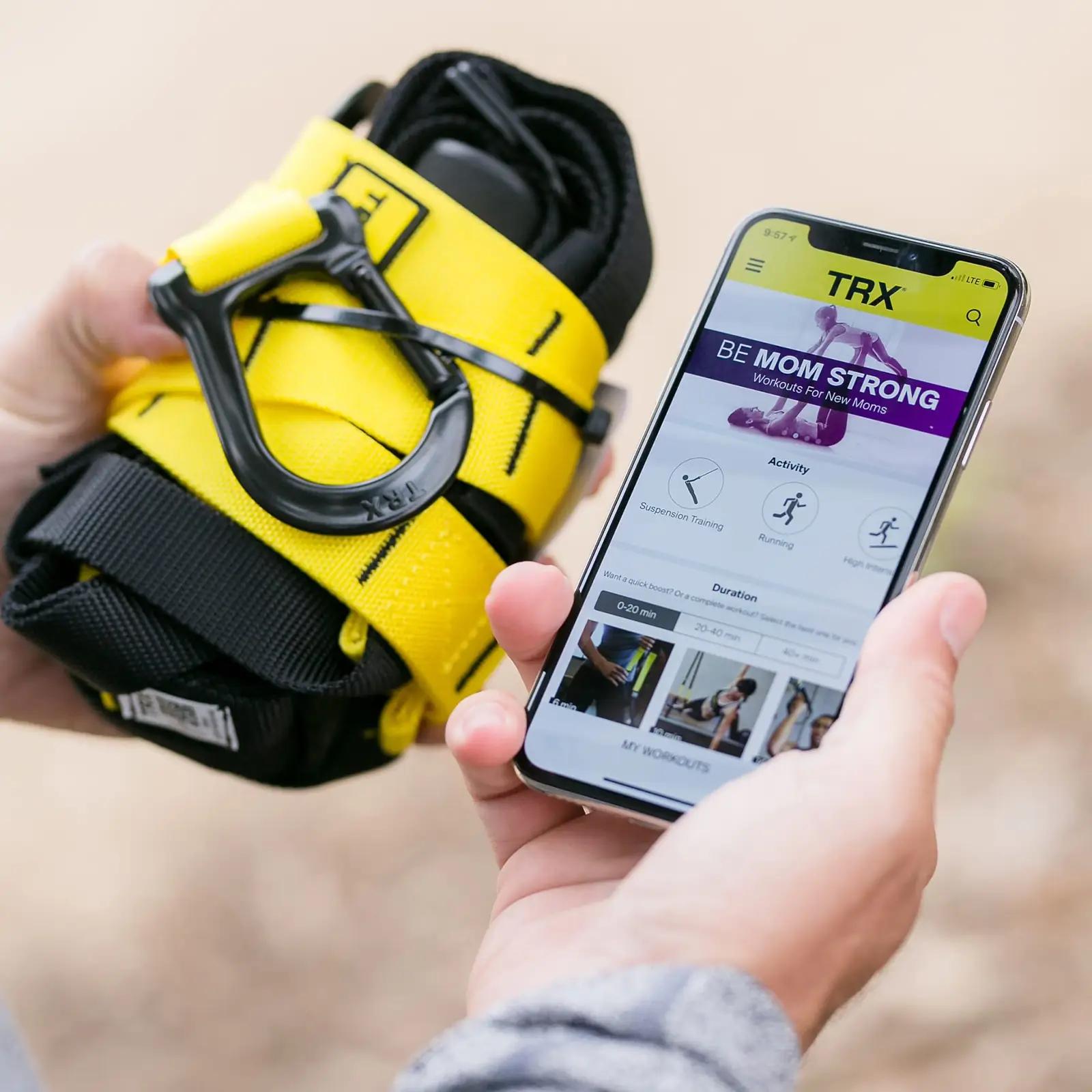 TRX vastupidav nylon ripats charm – kaasaskantav treeningvahend – detailne vaade