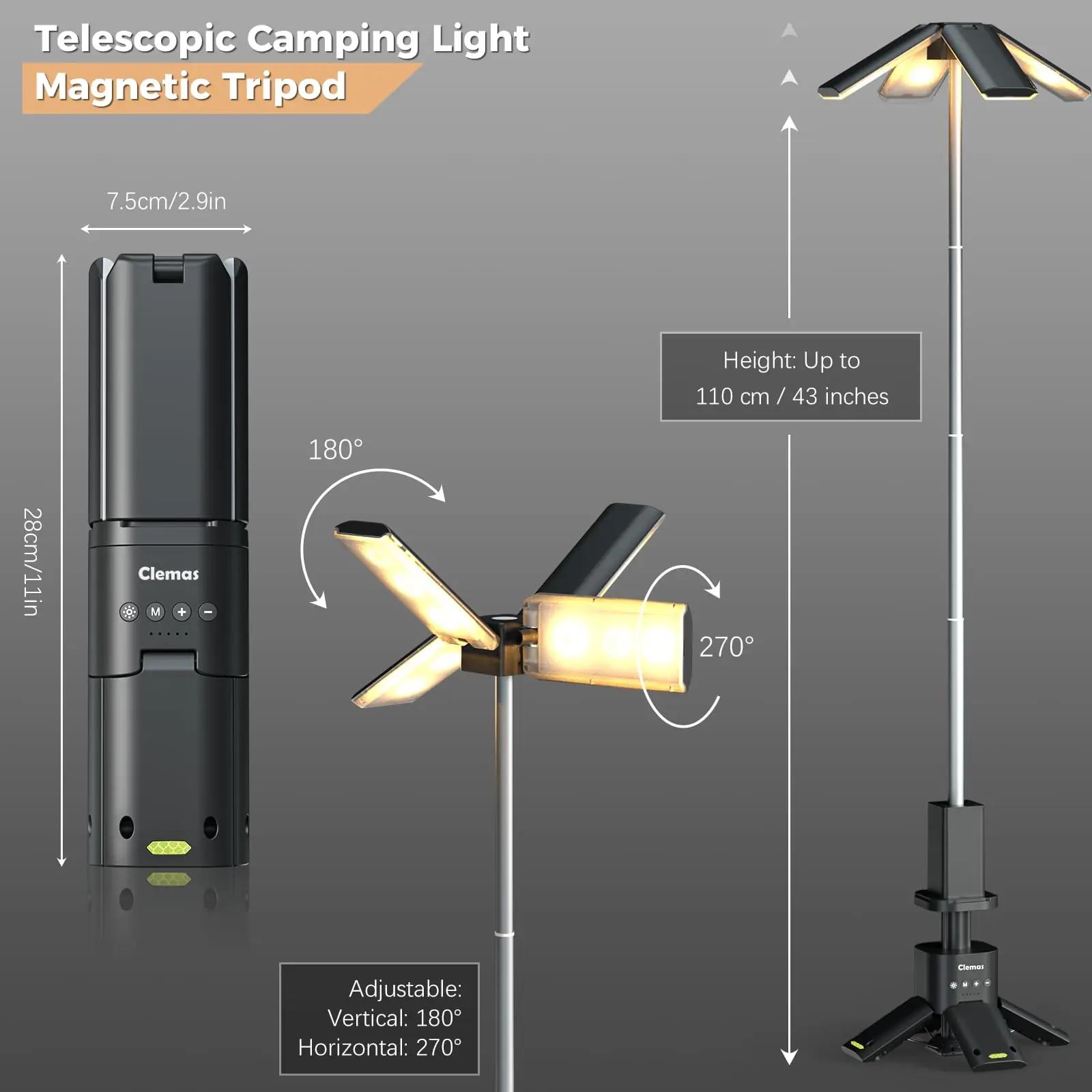 Clemas metallist teleskooplaudlamp — reguleeritav ja vastupidav – detailne vaade