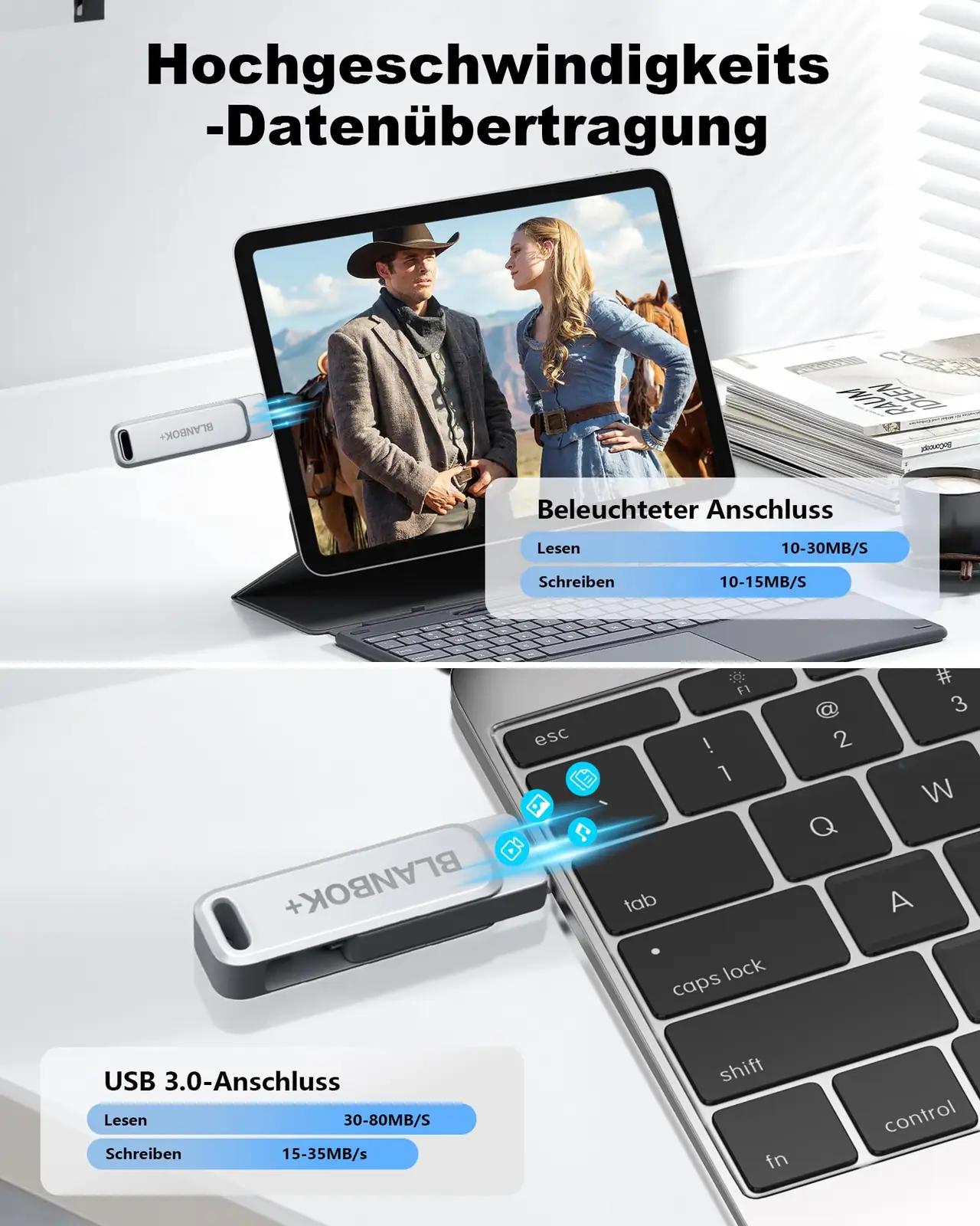 BLANBOK+ 512GB iPhone mälupulk – turvaline Lightning-varu – pakend ja tarvikud