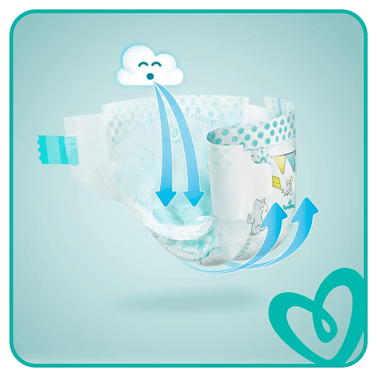 Pampers pehmest puuvillasest Pants mähkmed — mugav ja kuiv – kasutusnäide