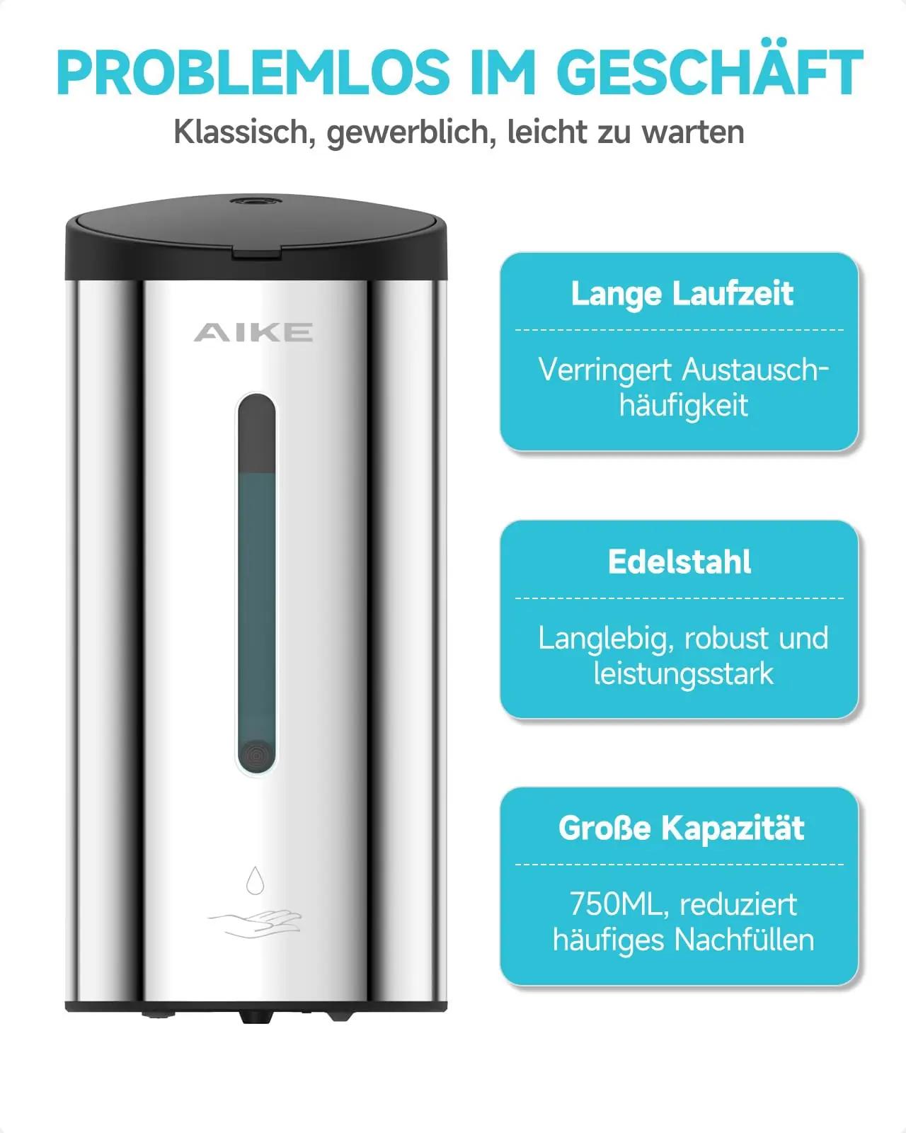 AIKE roostevabast terasest automaatne seepjaotus 750 ml – lisavaade